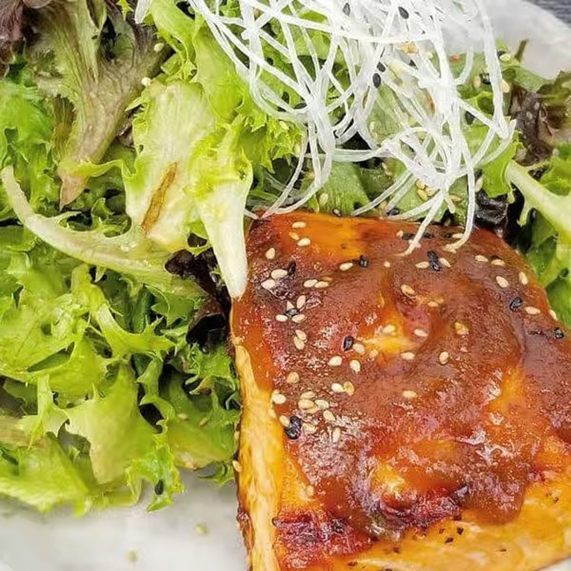 Grilled Miso Salmon Salad