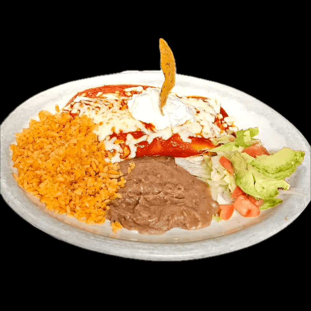 Chicken Enchilada Mexicana Plate