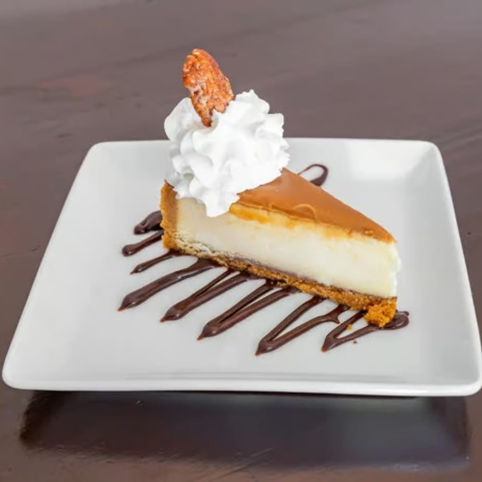 Caramel Cheesecake with Candied Pecan