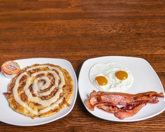Cinnamon Roll Pancake Combo