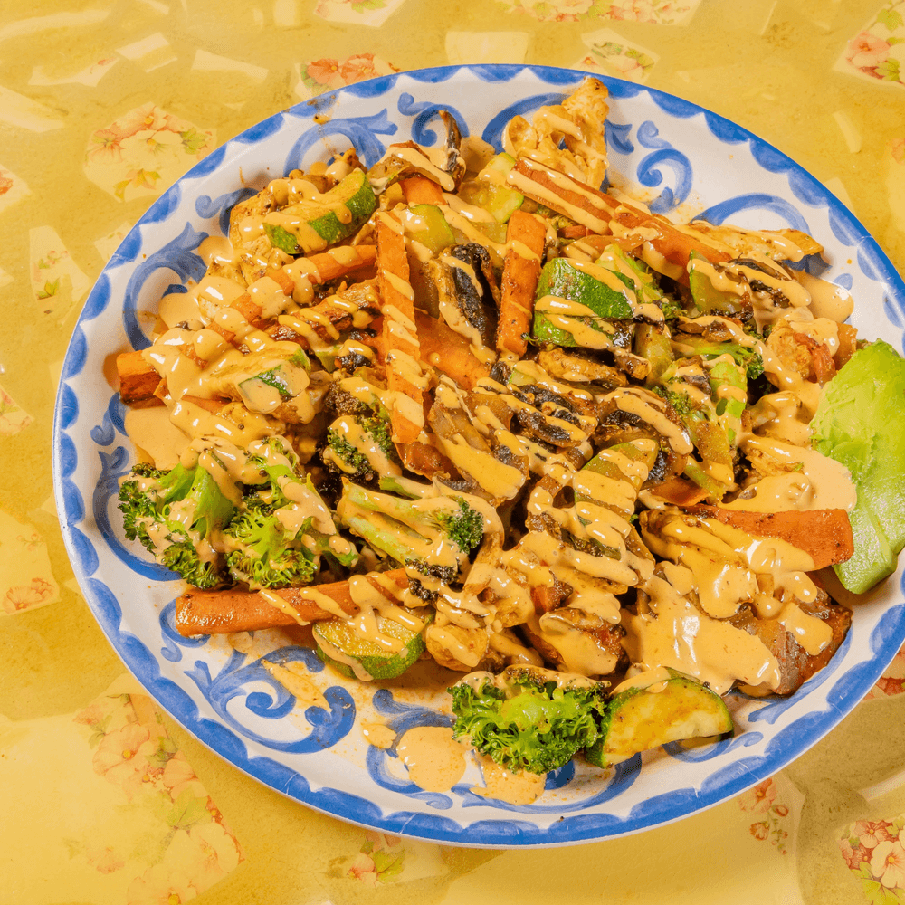 Low Carb Grilled Veggie con Pollo