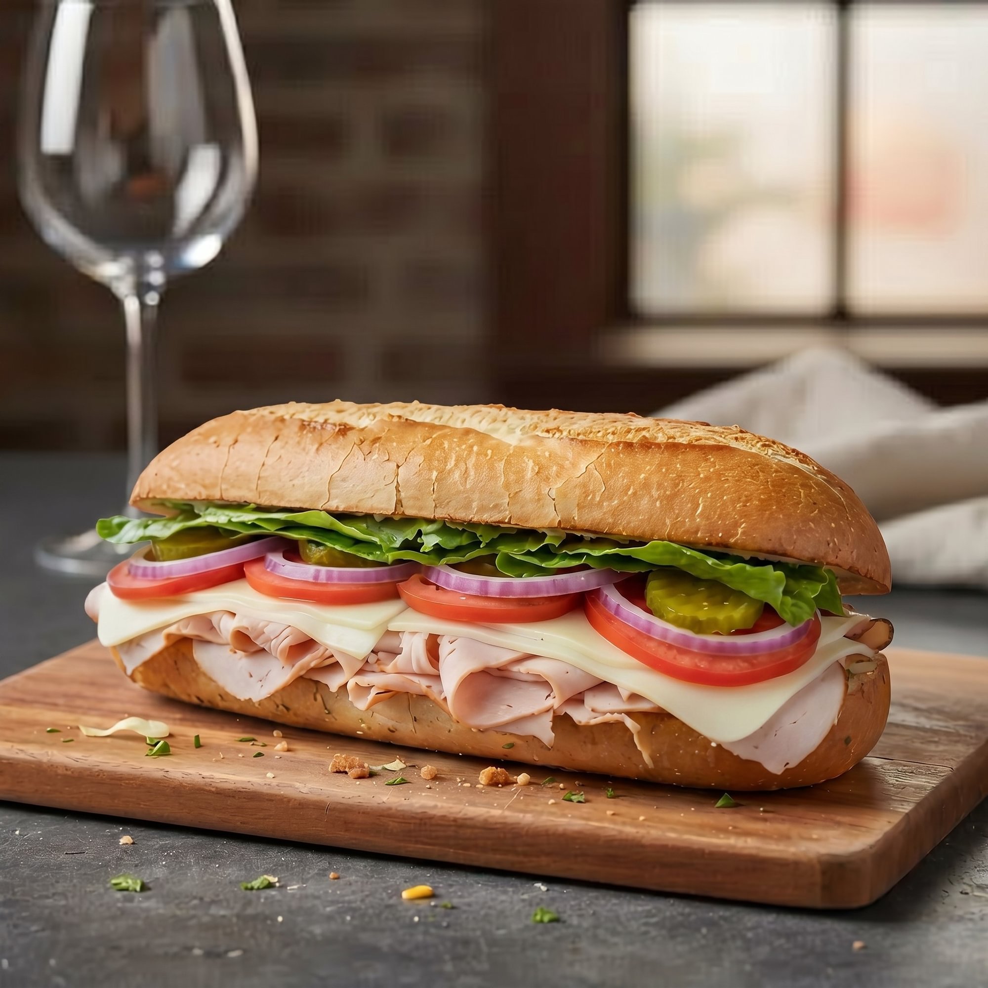 Turkey and Provolone Sub