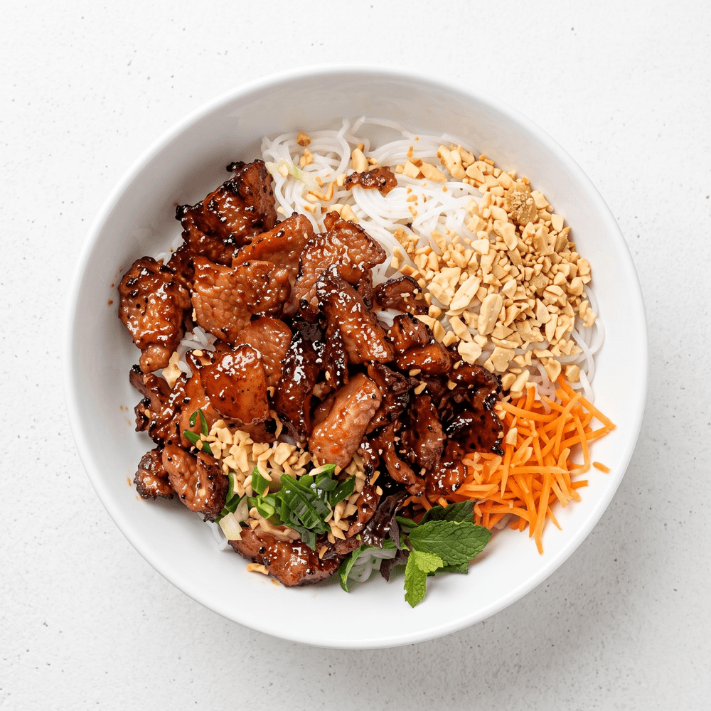 Rice Vermicelli with Charbroiled Chicken Lemongrass
