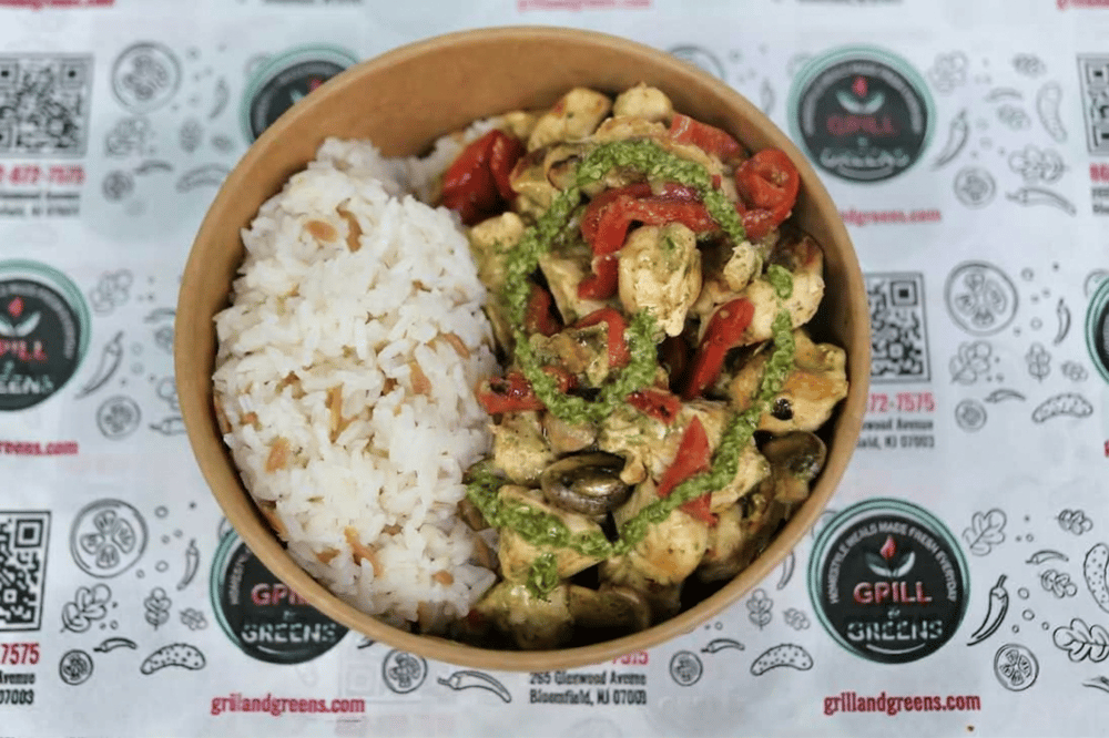Pesto Chicken with Rice