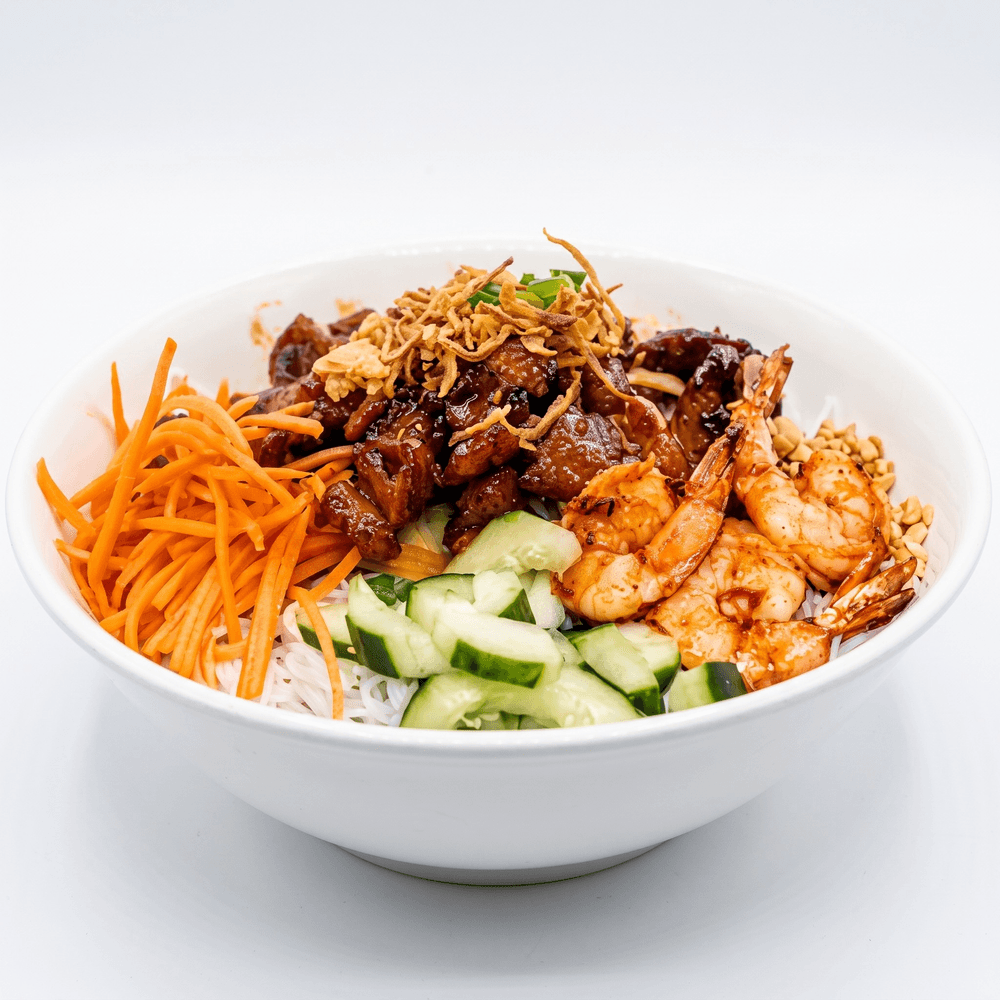 Rice Vermicelli with Charbroiled Shrimp & Chicken