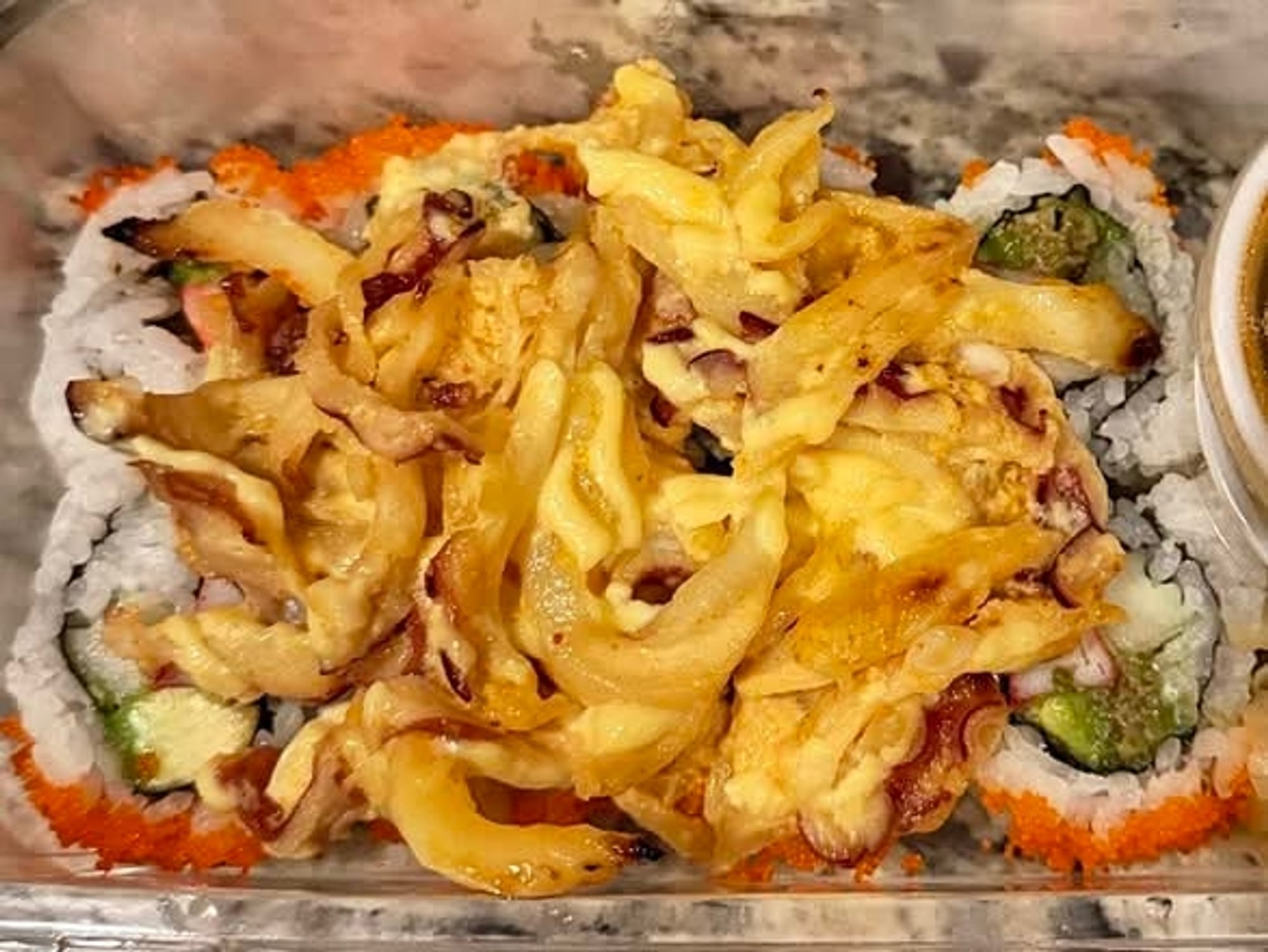 Spicy Conch Octopus Volcano Roll