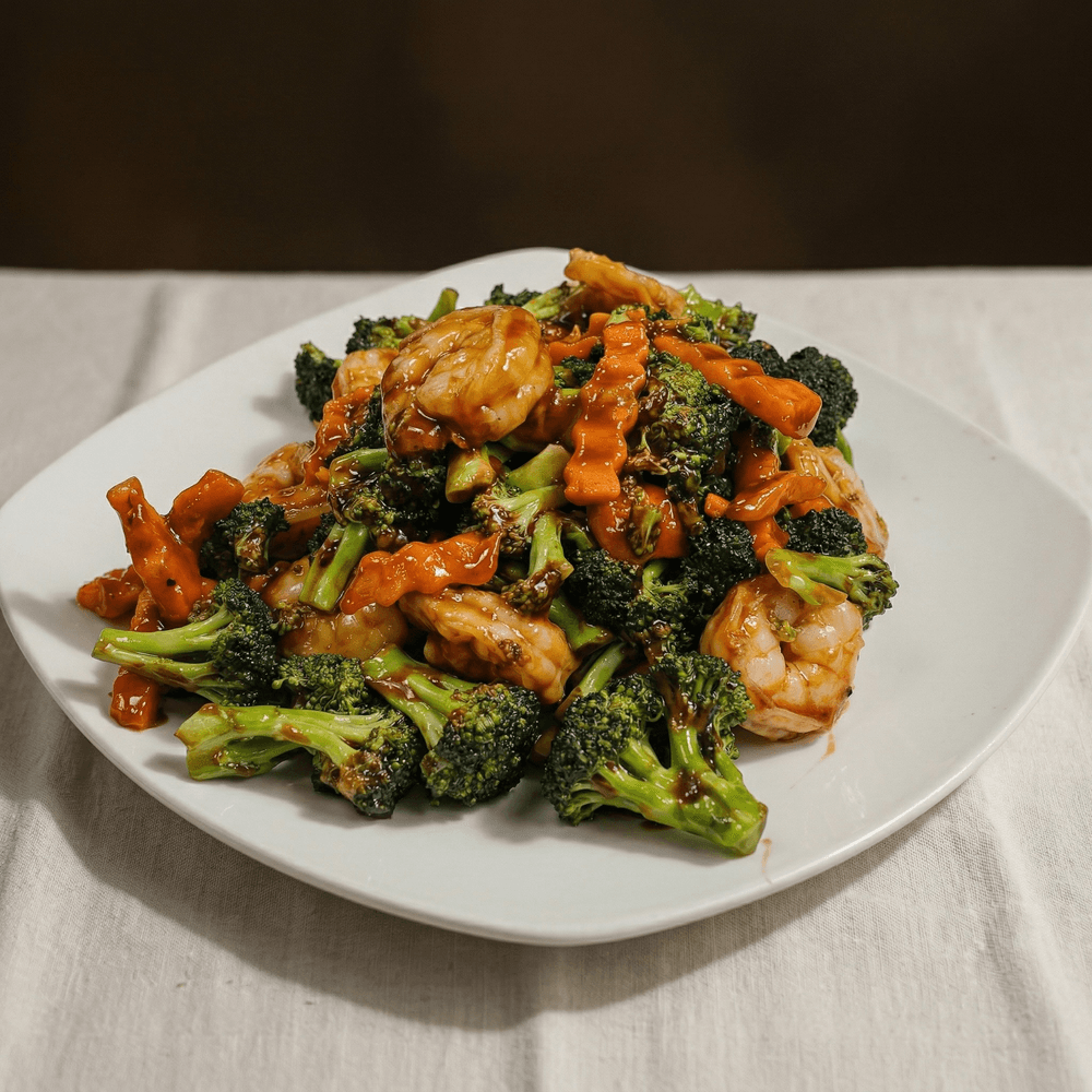 Fresh Jumbo Shrimp with Broccoli