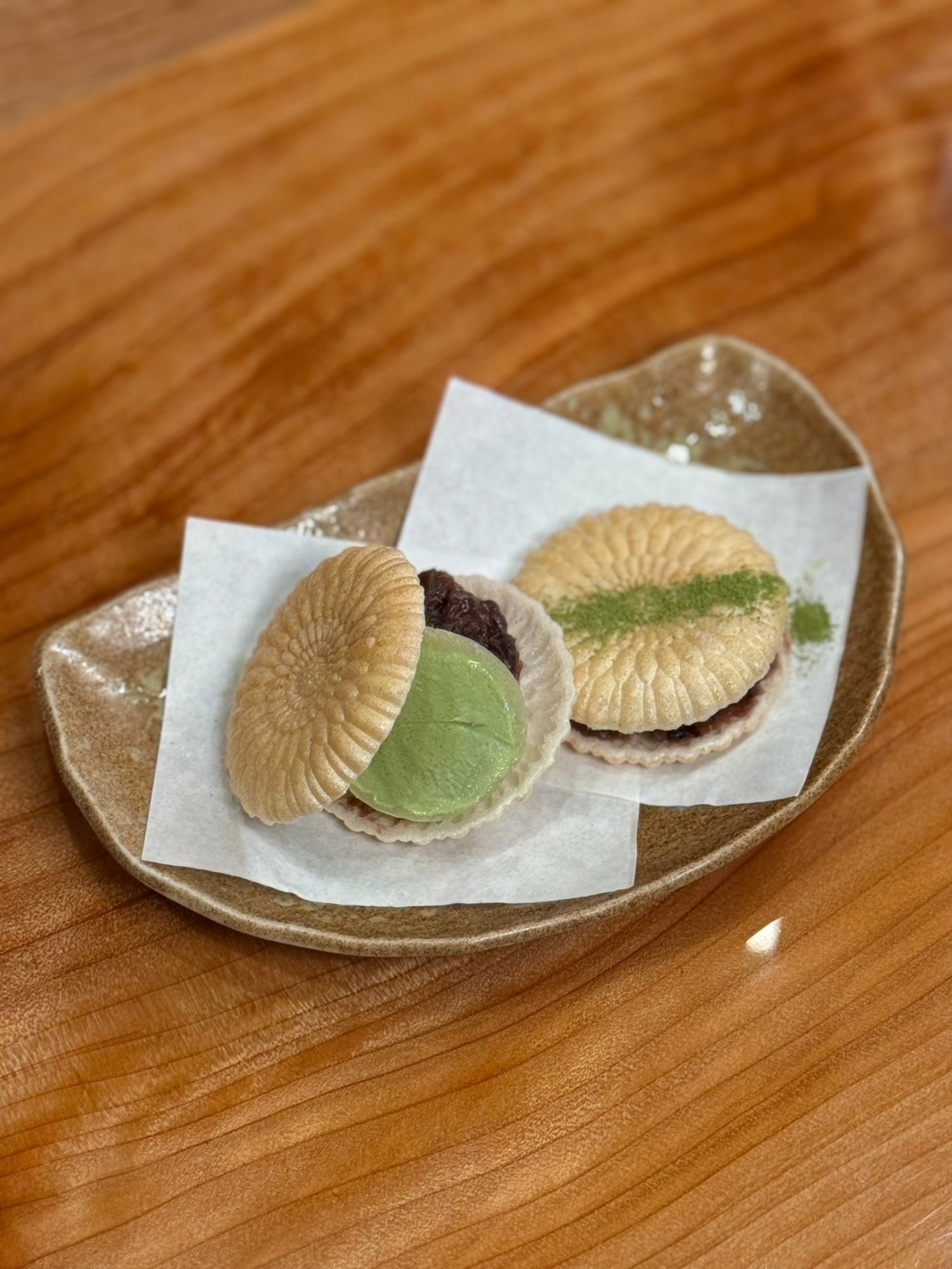 Matcha Monaka
