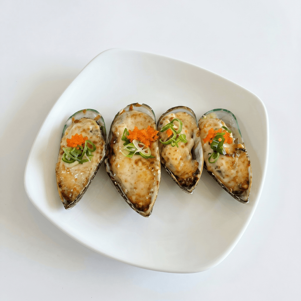 Baked Green Mussels