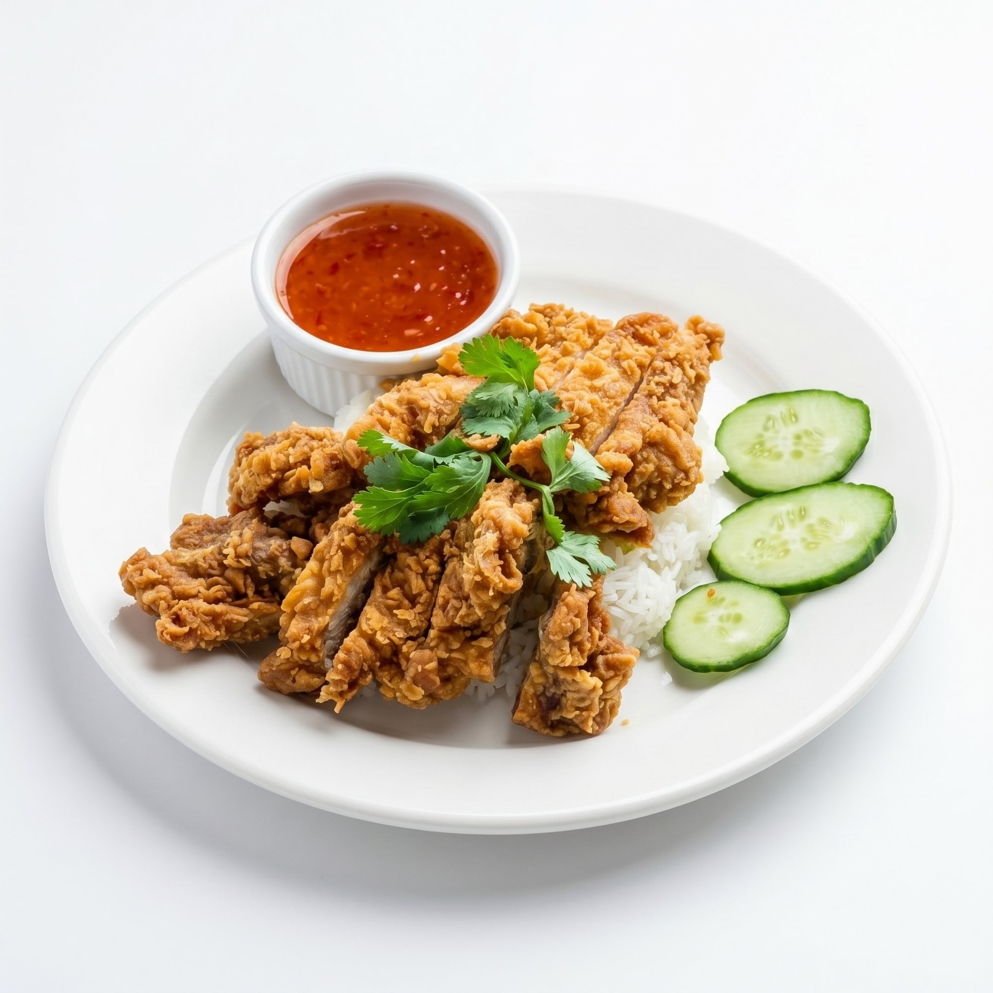 Crispy Chicken Over Rice
