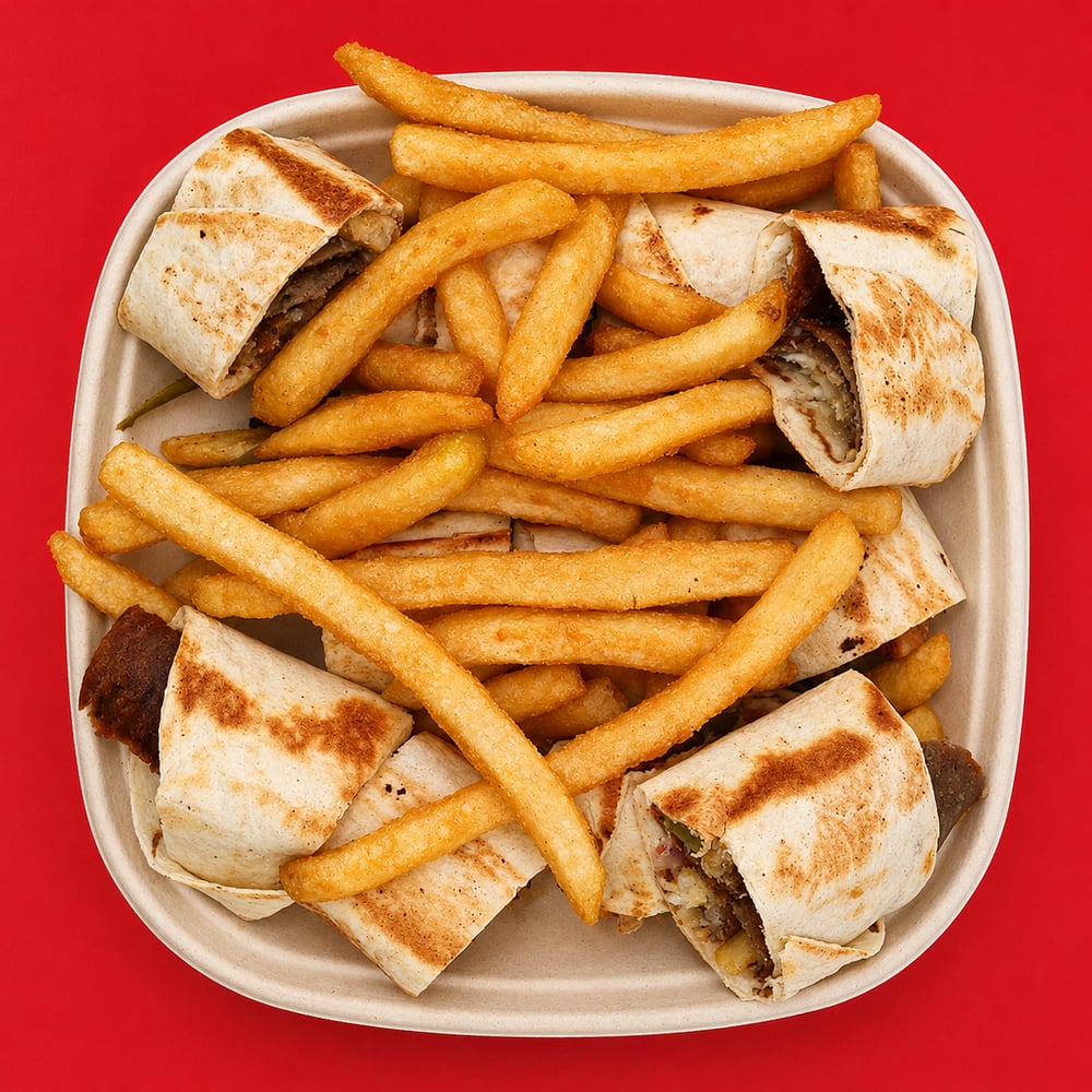 Combo Gyro Arabi Wrap With French Fries