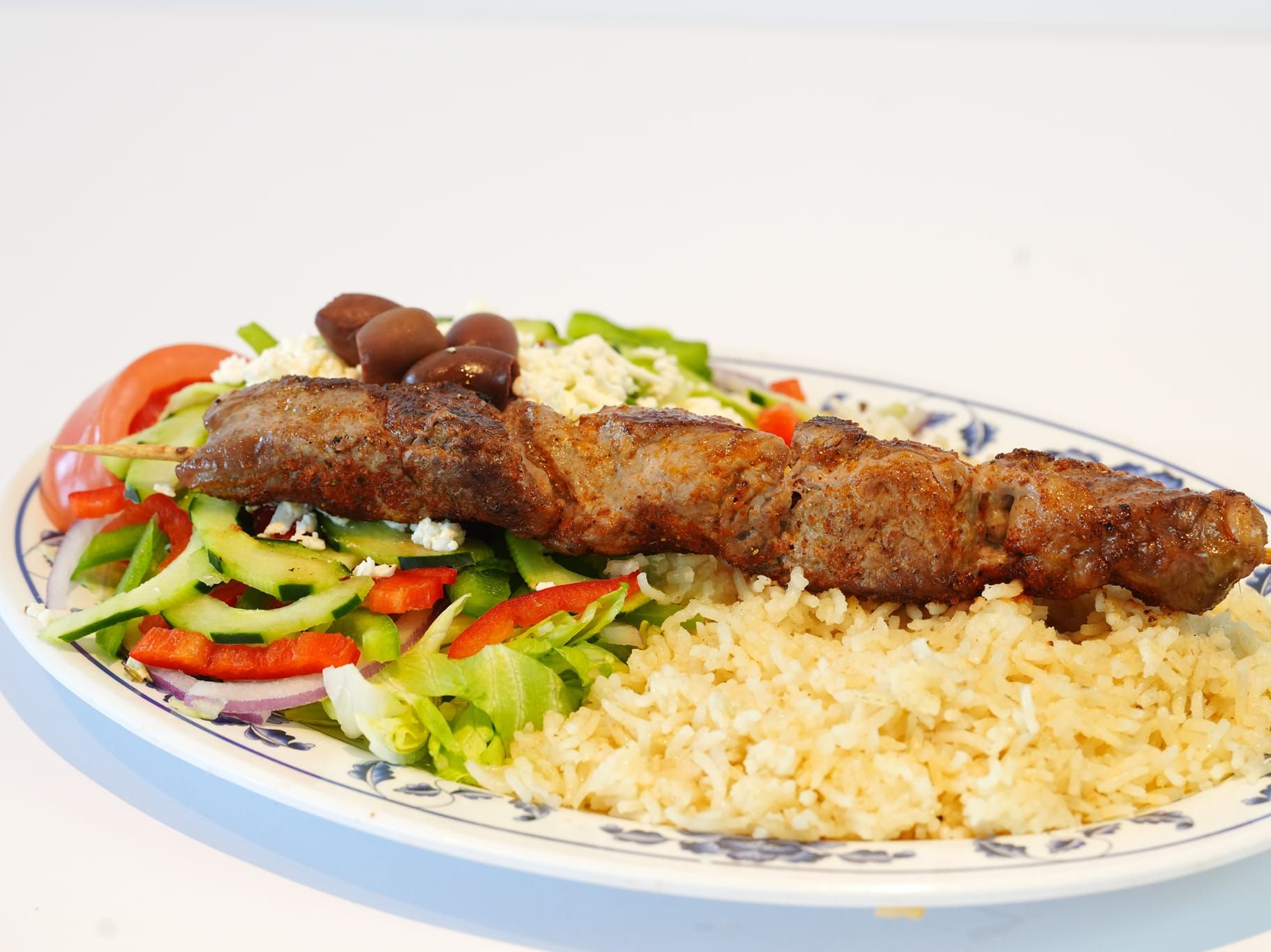 Lamb Souvlaki Platter