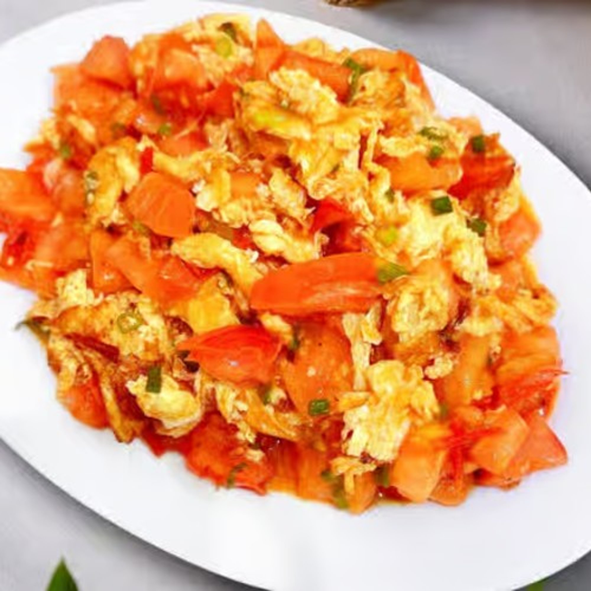 Scrambled Eggs with Diced Tomatoes / 西红柿炒蛋