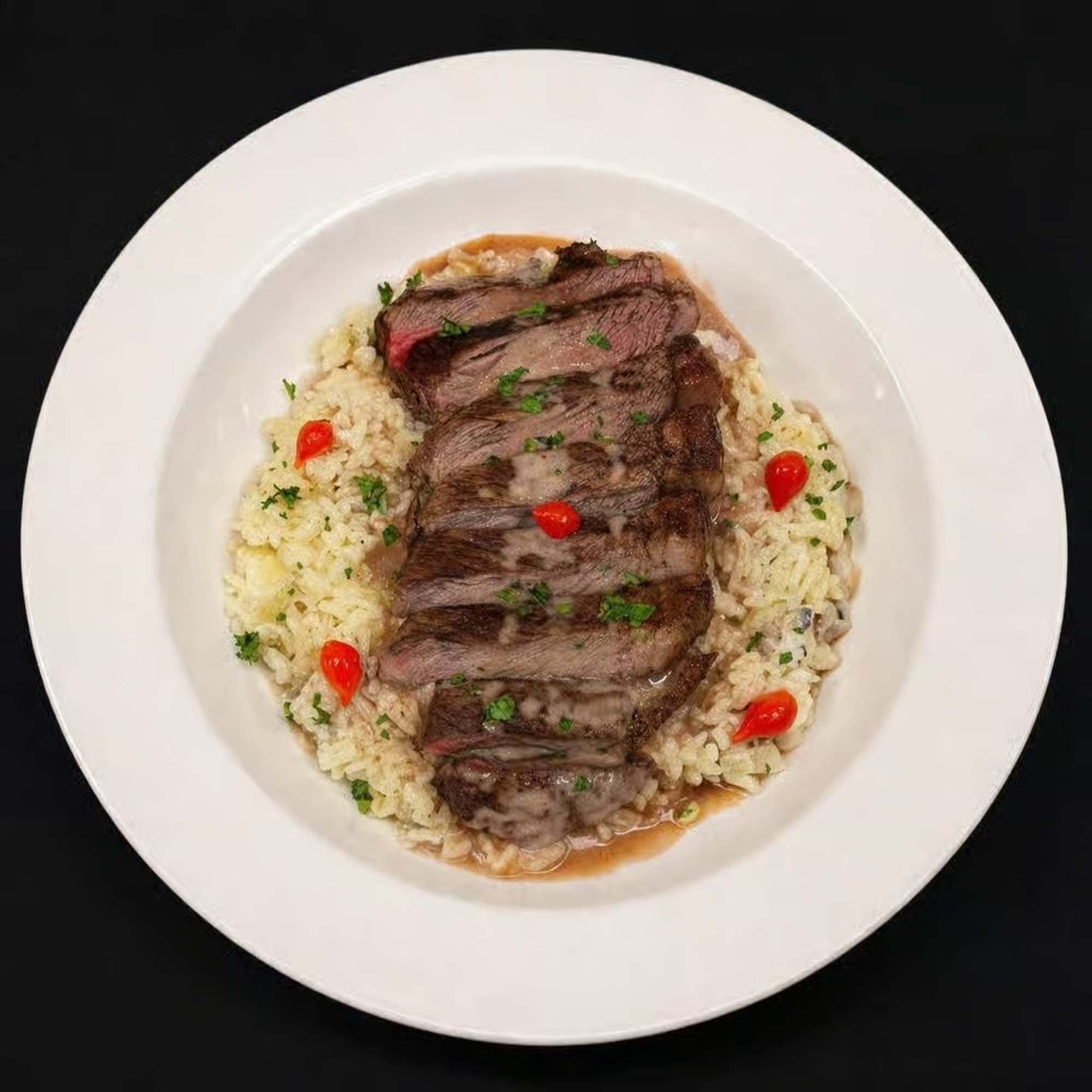 Steak with Red Wine Sauce