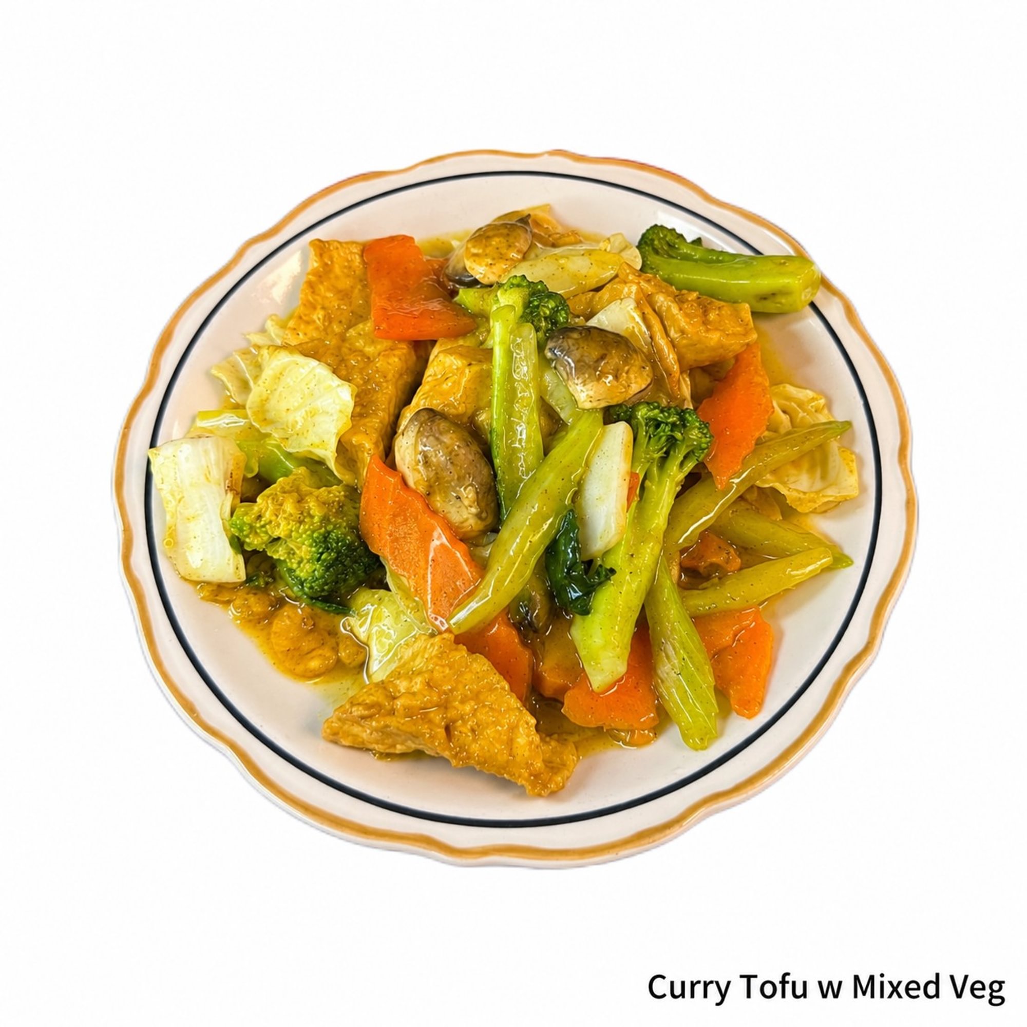 Curry Tofu with Mixed Veggies