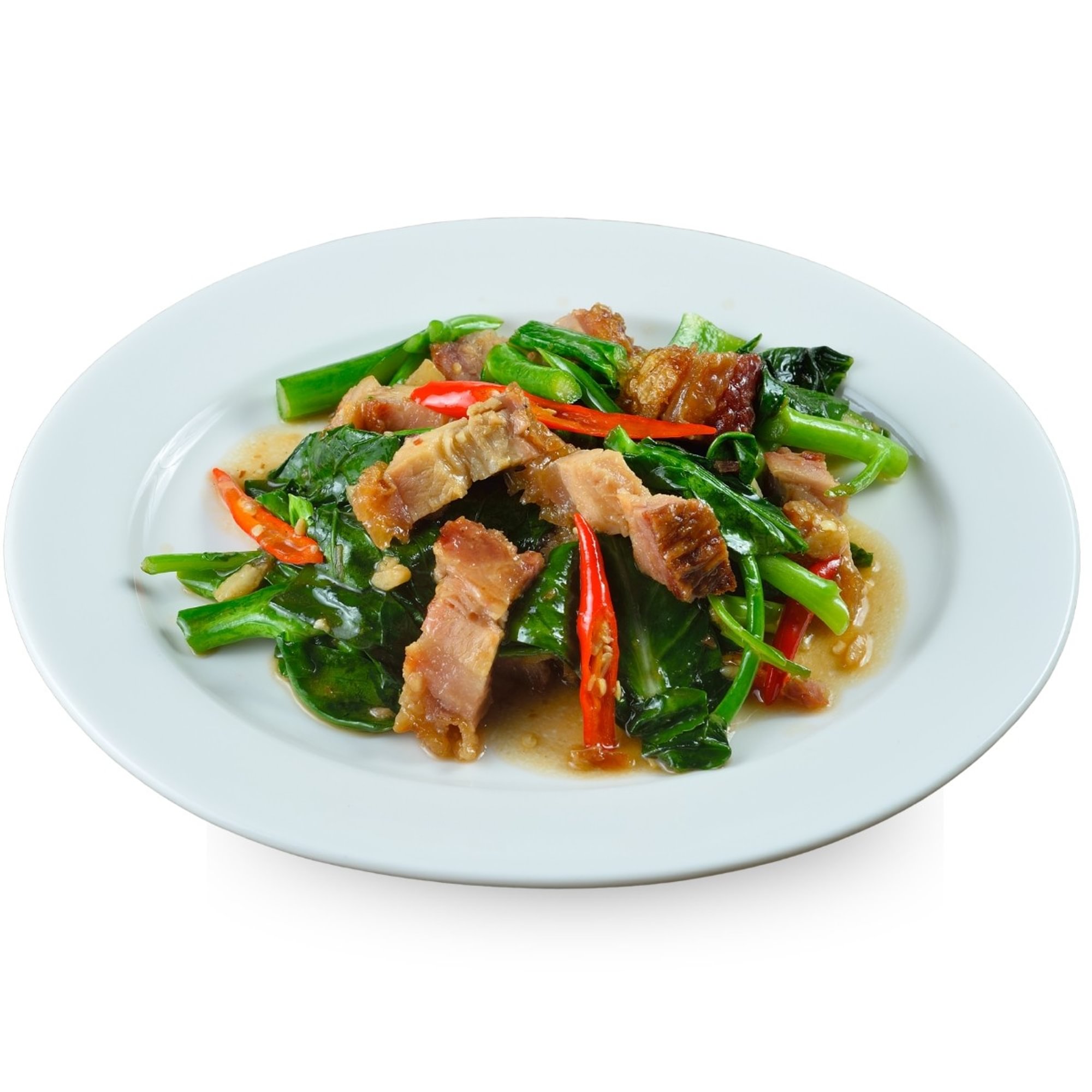 Chinese Broccoli with Crispy Pork