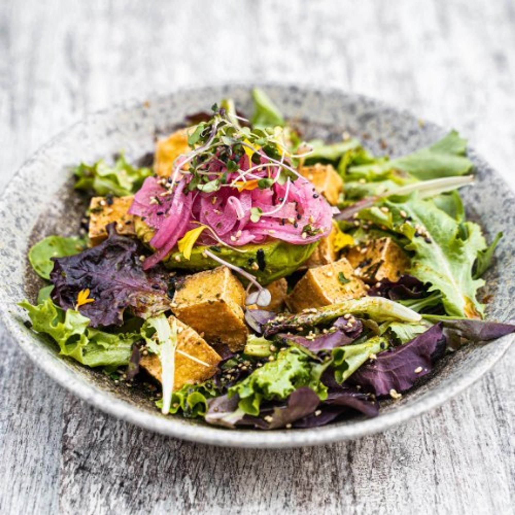 Sesame Crispy Tofu Salad
