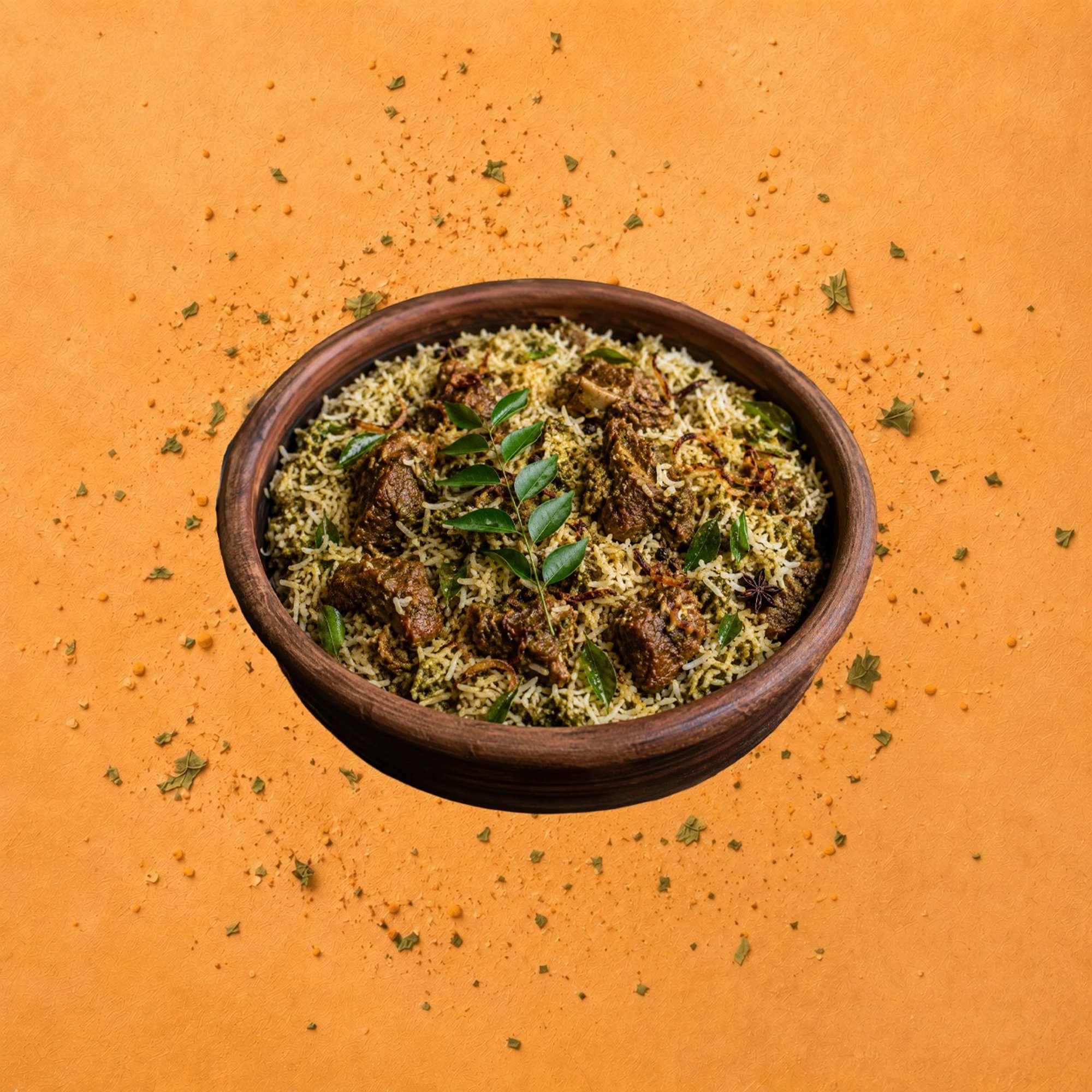 Curry Leaf Goat Biryani