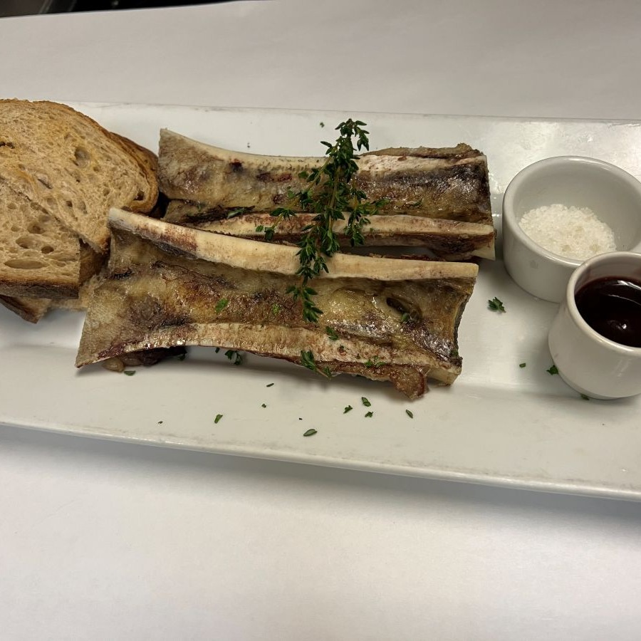 Roasted Split Beef Marrow Bone " Canoe Cut "