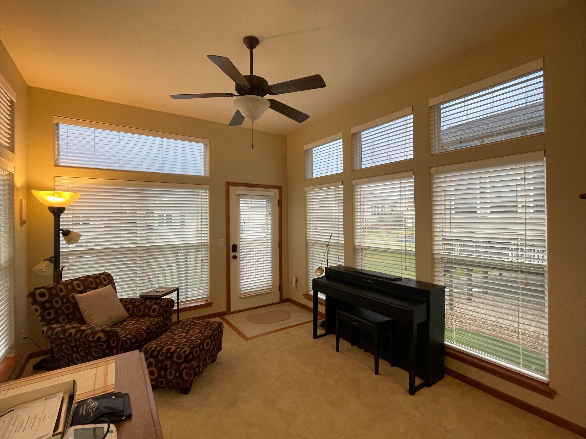 Are you looking for one type of window solution that fits all your windows and doors? Our Faux Wood Blinds come in various shapes and sizes, ensuring you don't need to invest in different solutions. We recently installed these Blinds in Cedar Falls that are available in various shapes and finishes.