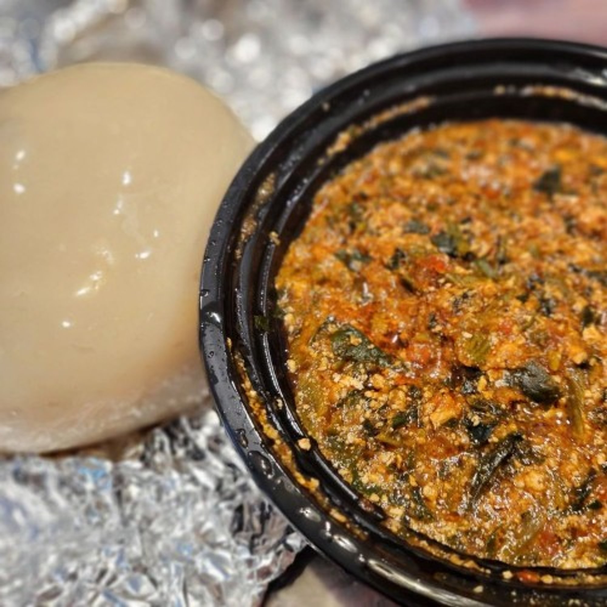 Fufu and Egusi (No Meat)