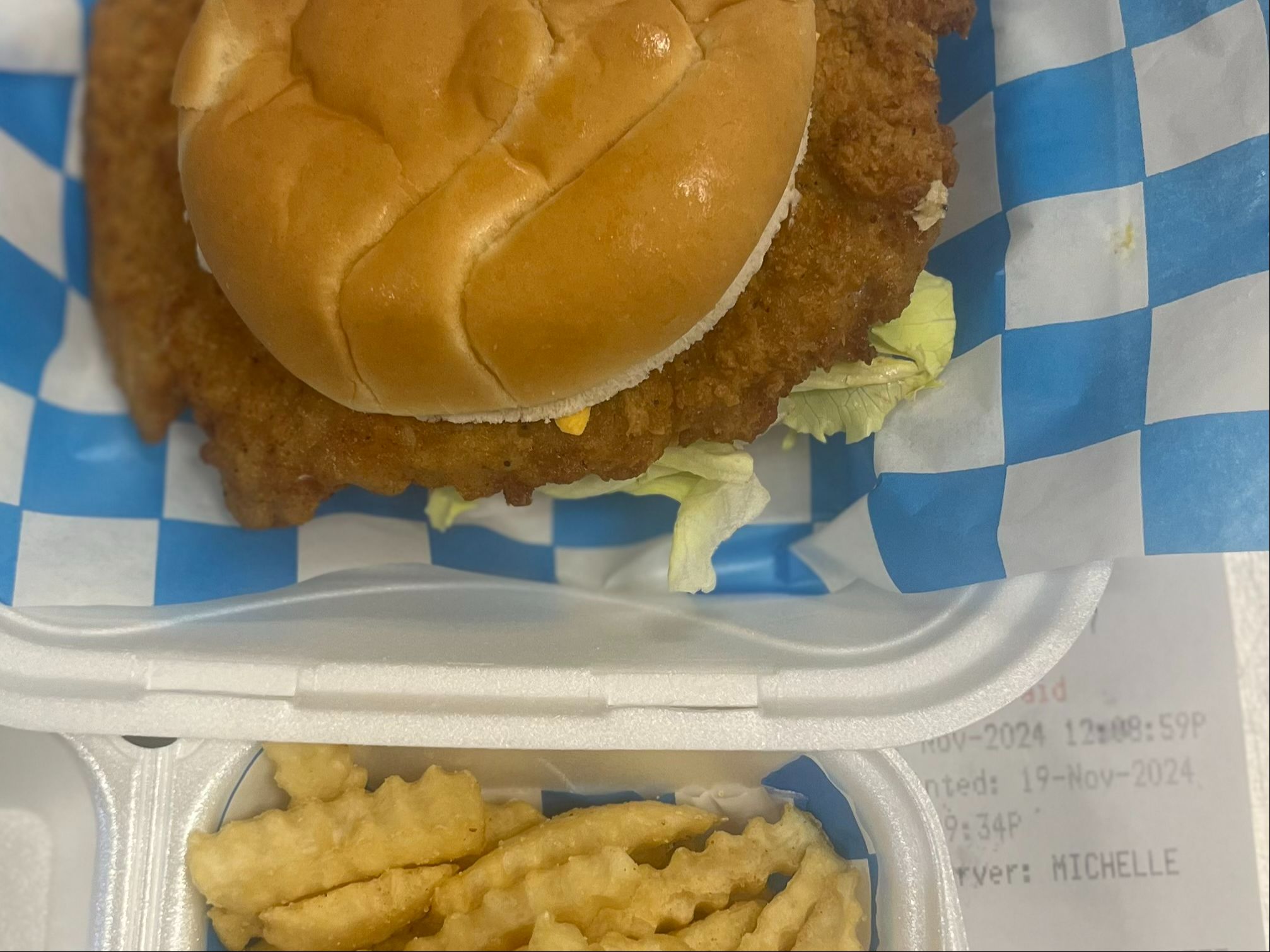 1 Piece Pork Fritter Tenderloin Dinner with Fries
