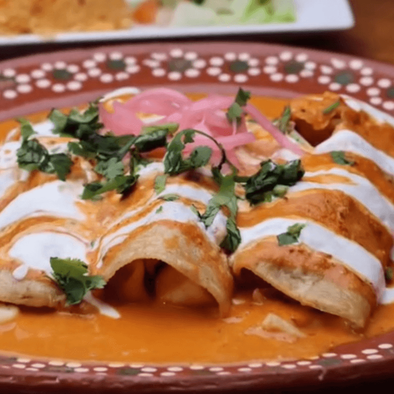 Seafood Enchiladas (Spicy)