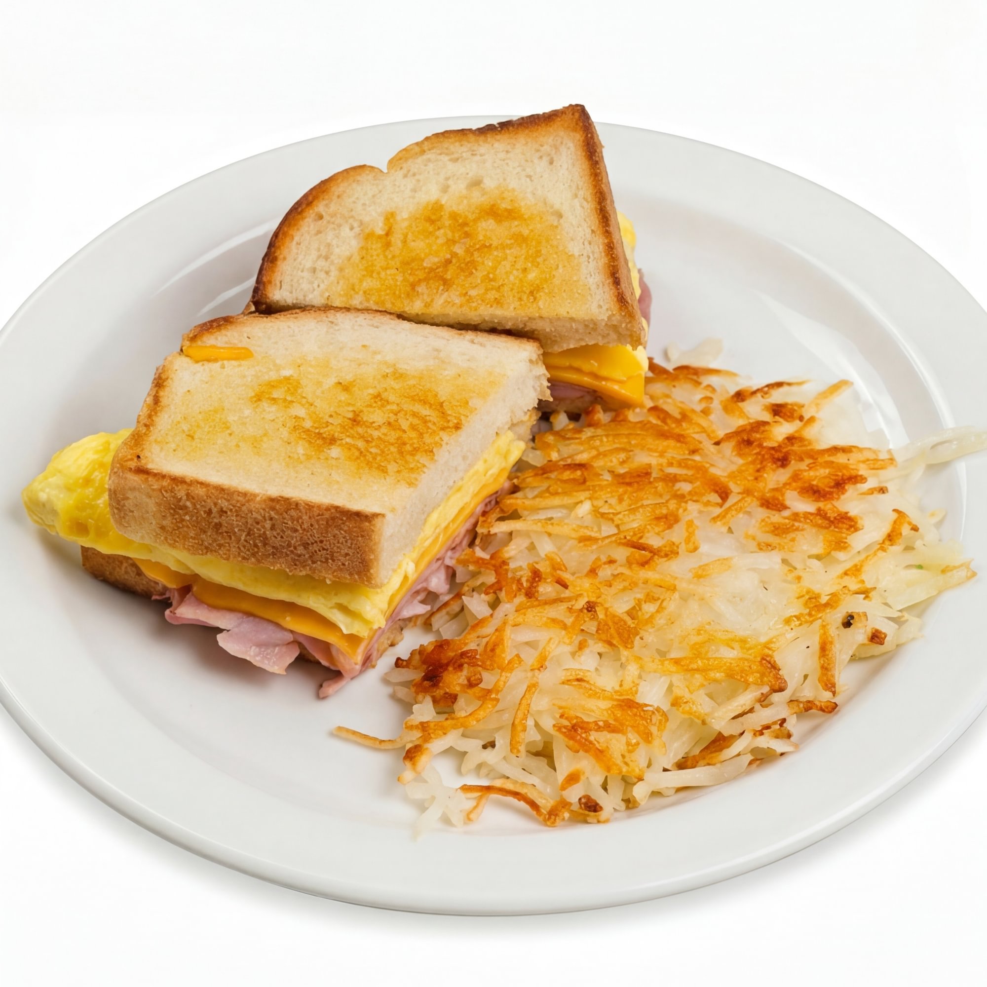 Ham and Eggs on Sourdough Sandwich
