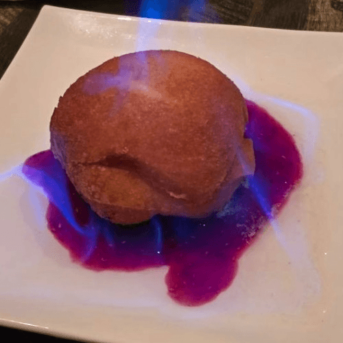 Flaming Fried Ice Cream