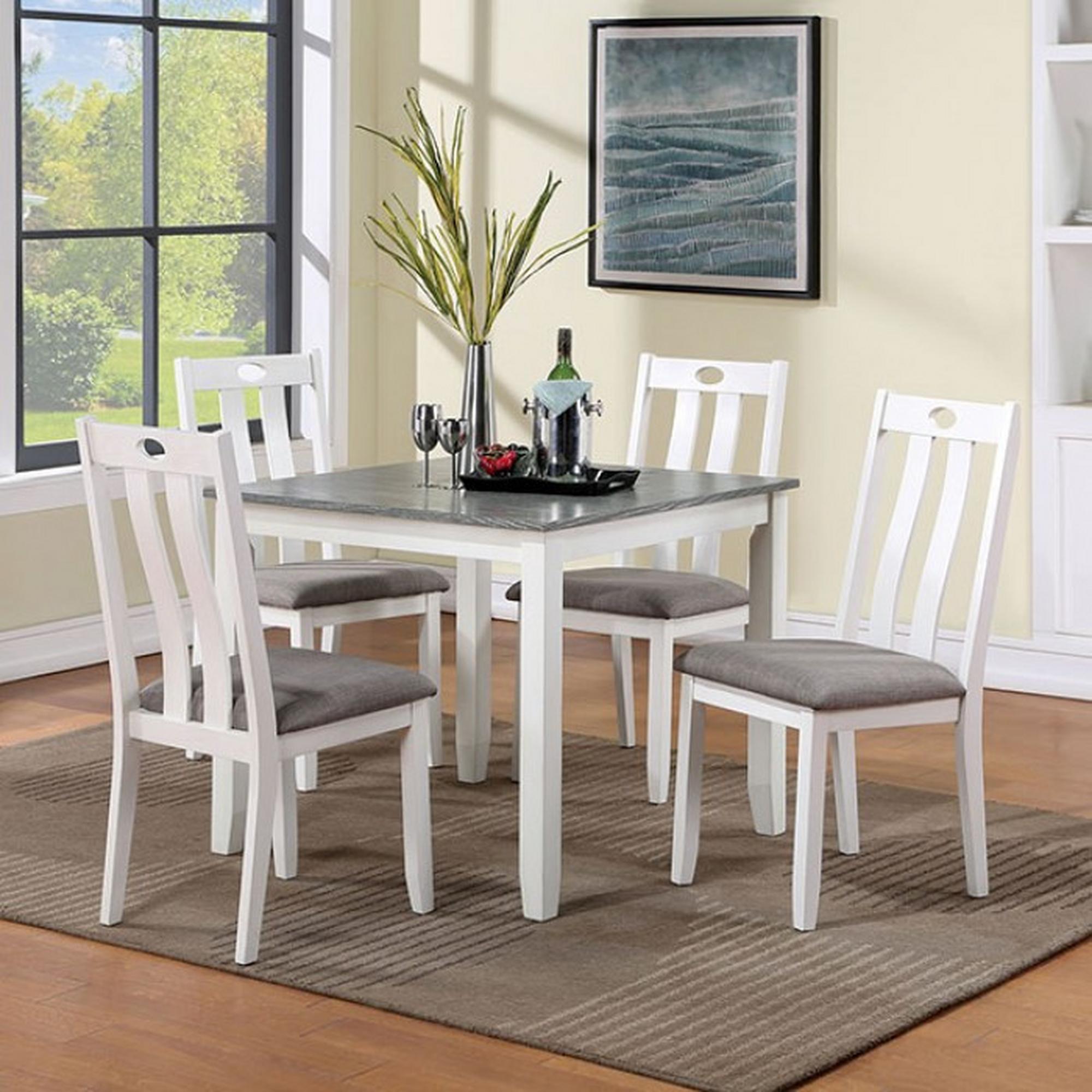 Dunseith Dining Set w/ Table & 4 Chairs