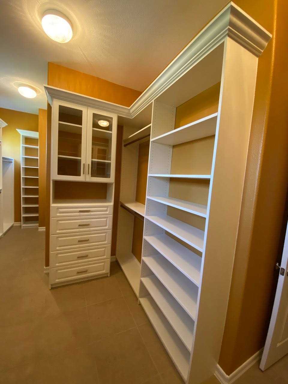 Matte Gold Hardware and Shaker Style drawer fronts