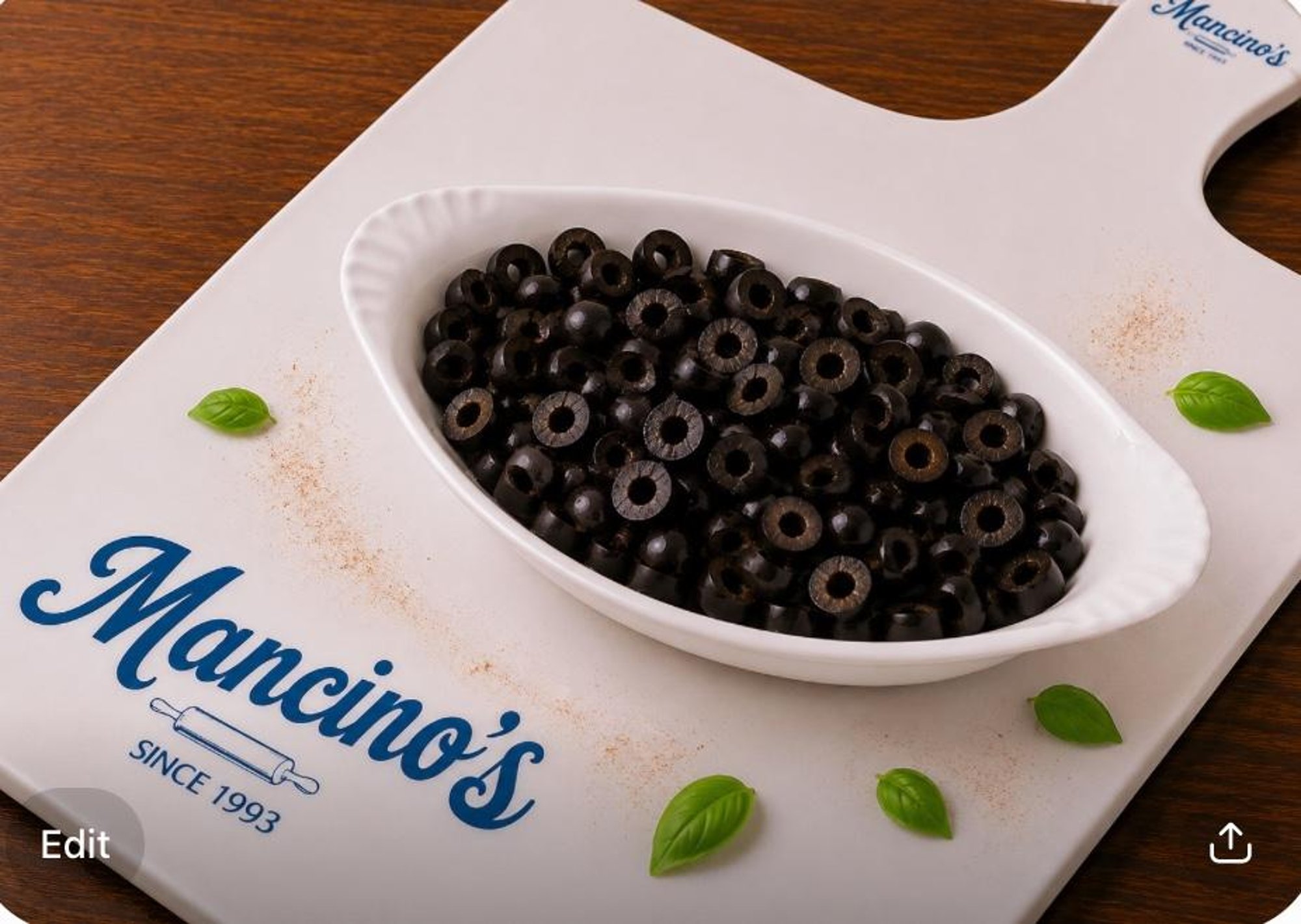 Extra on side Black Olives