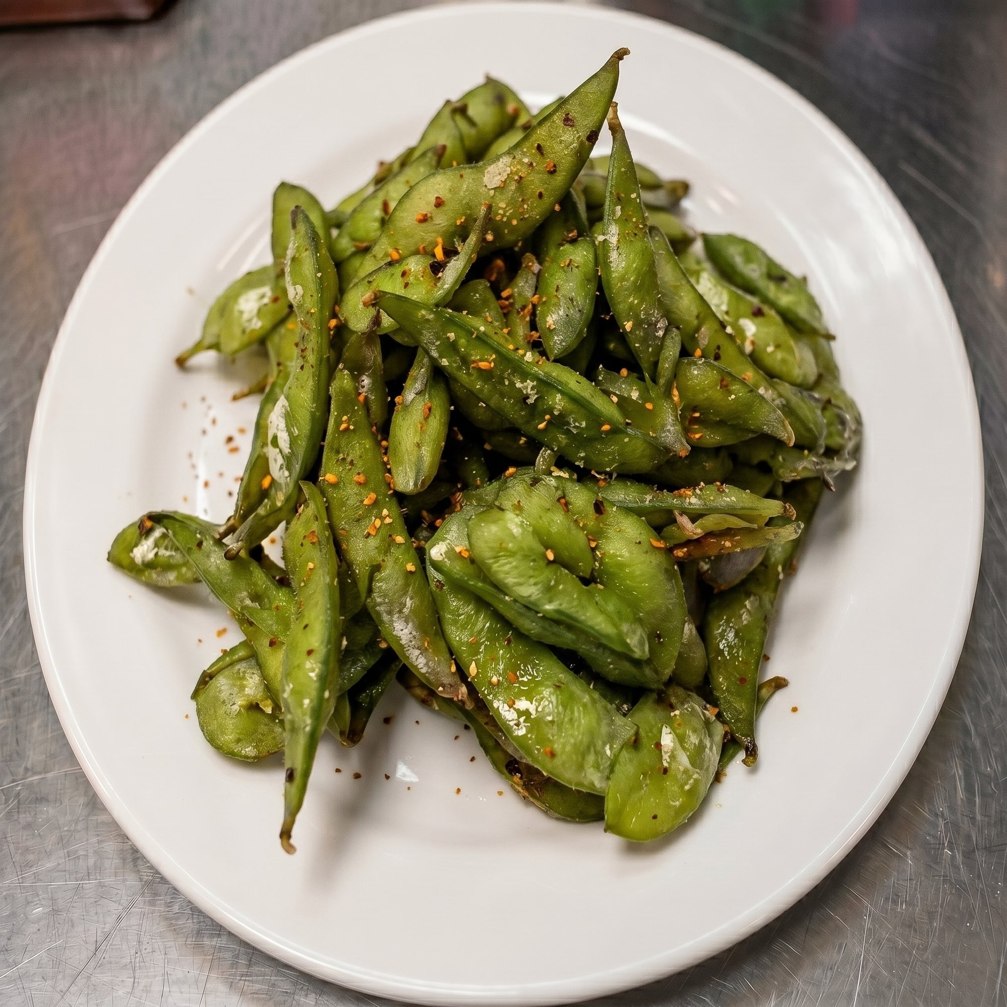 Edamame with Garlic Sauce
