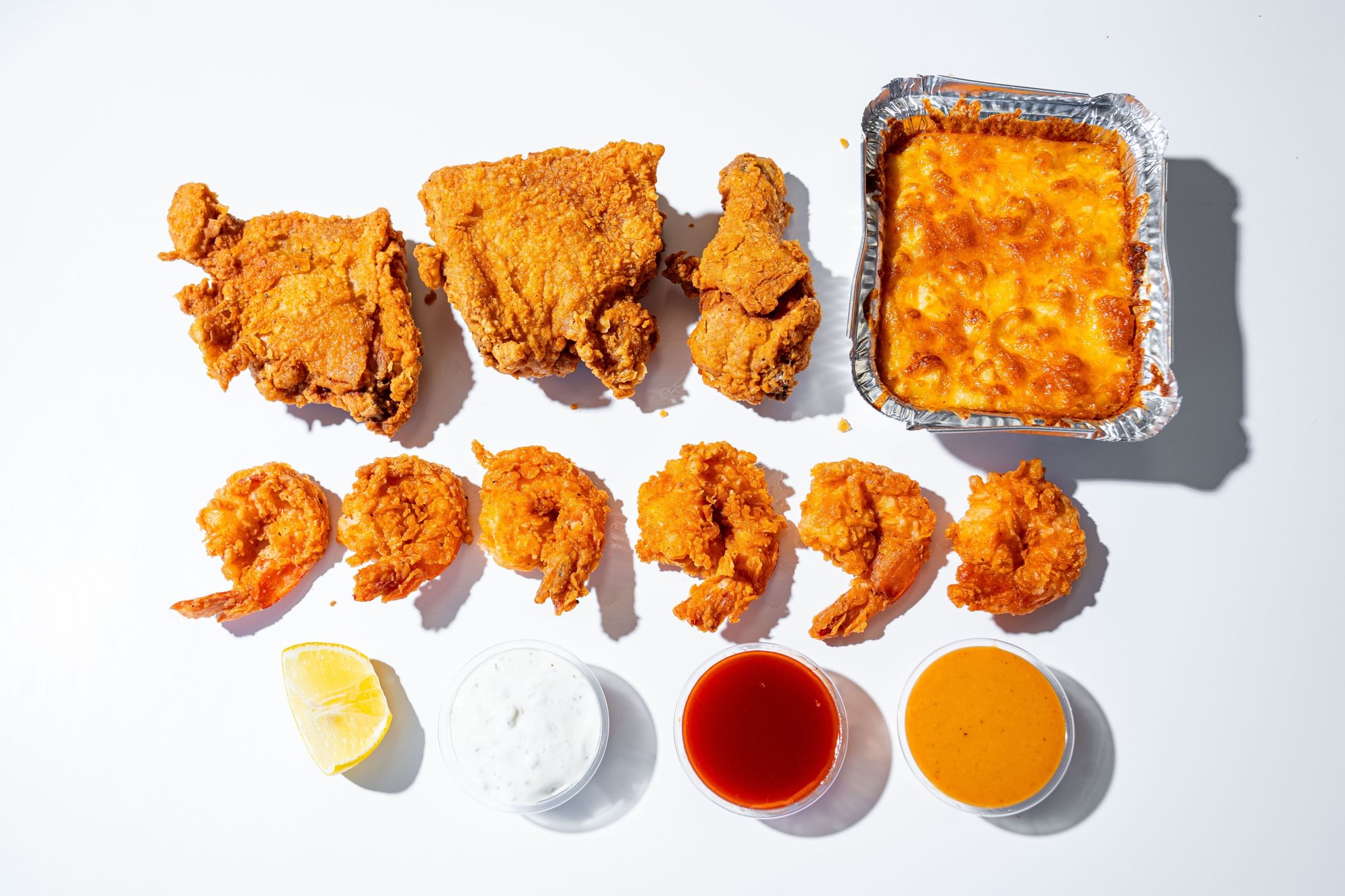 6 Shrimp 3 Chicken & 1 Side 