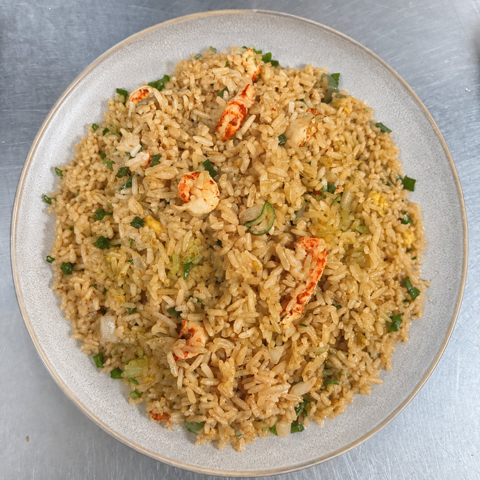 F3. Crawfish fried rice