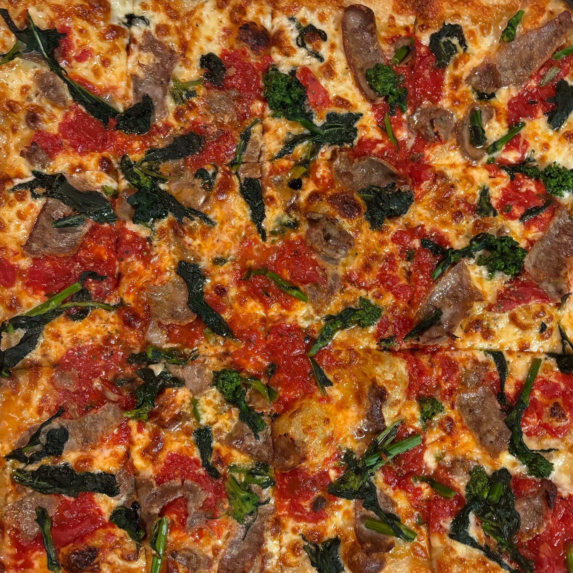 Broccoli Rabe Grandma Pizza