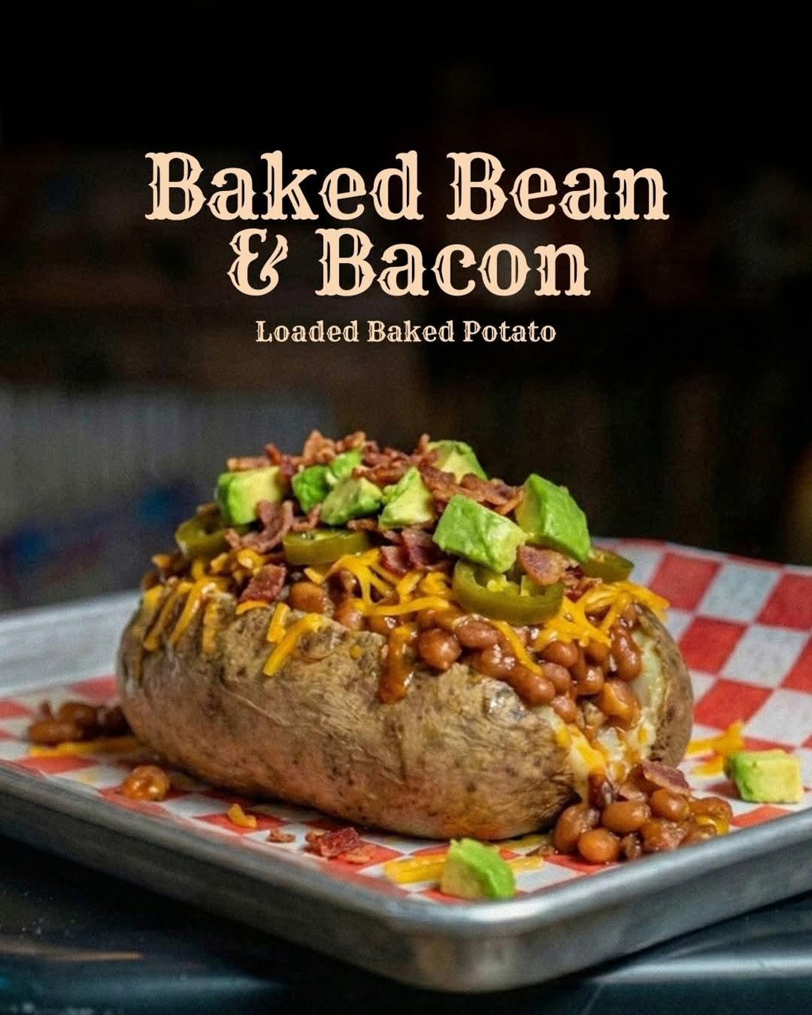 Baked Bean & Bacon Stuffed potato