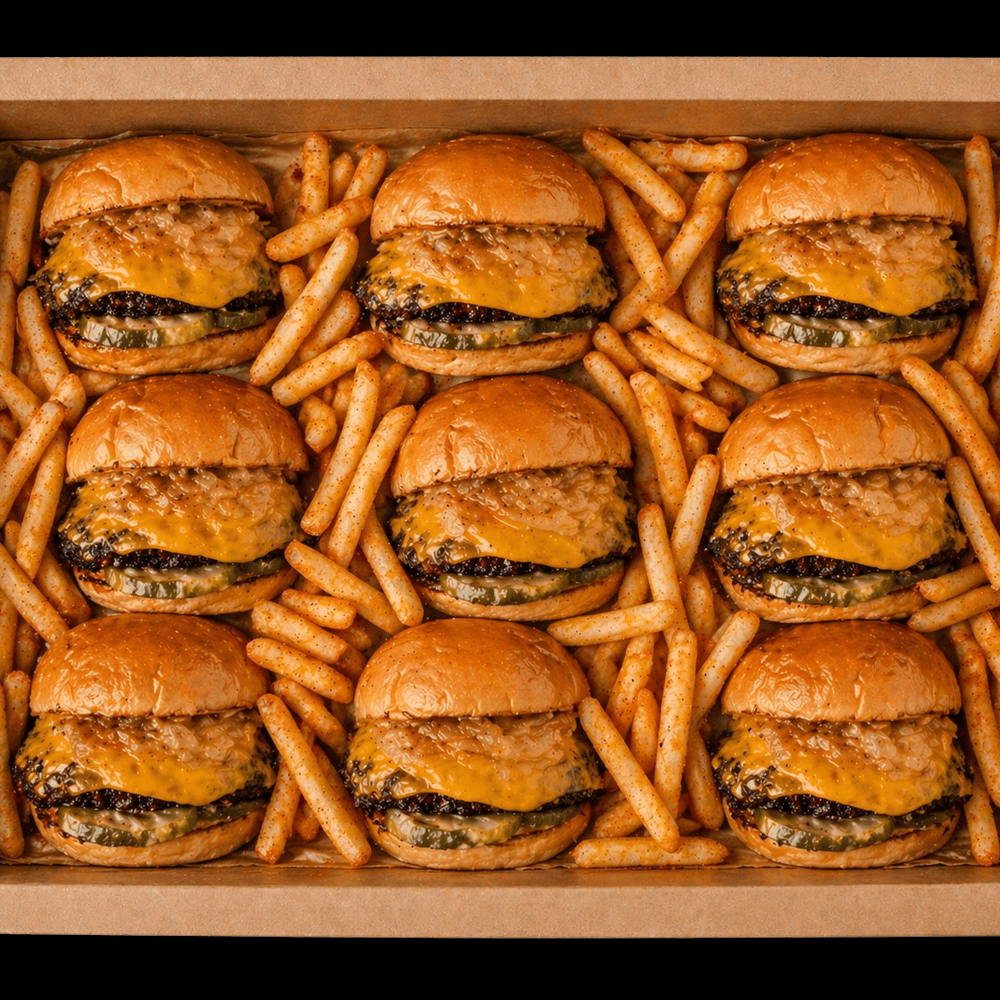 🔥 Smash Burger Boxed Meals (Serves 10)