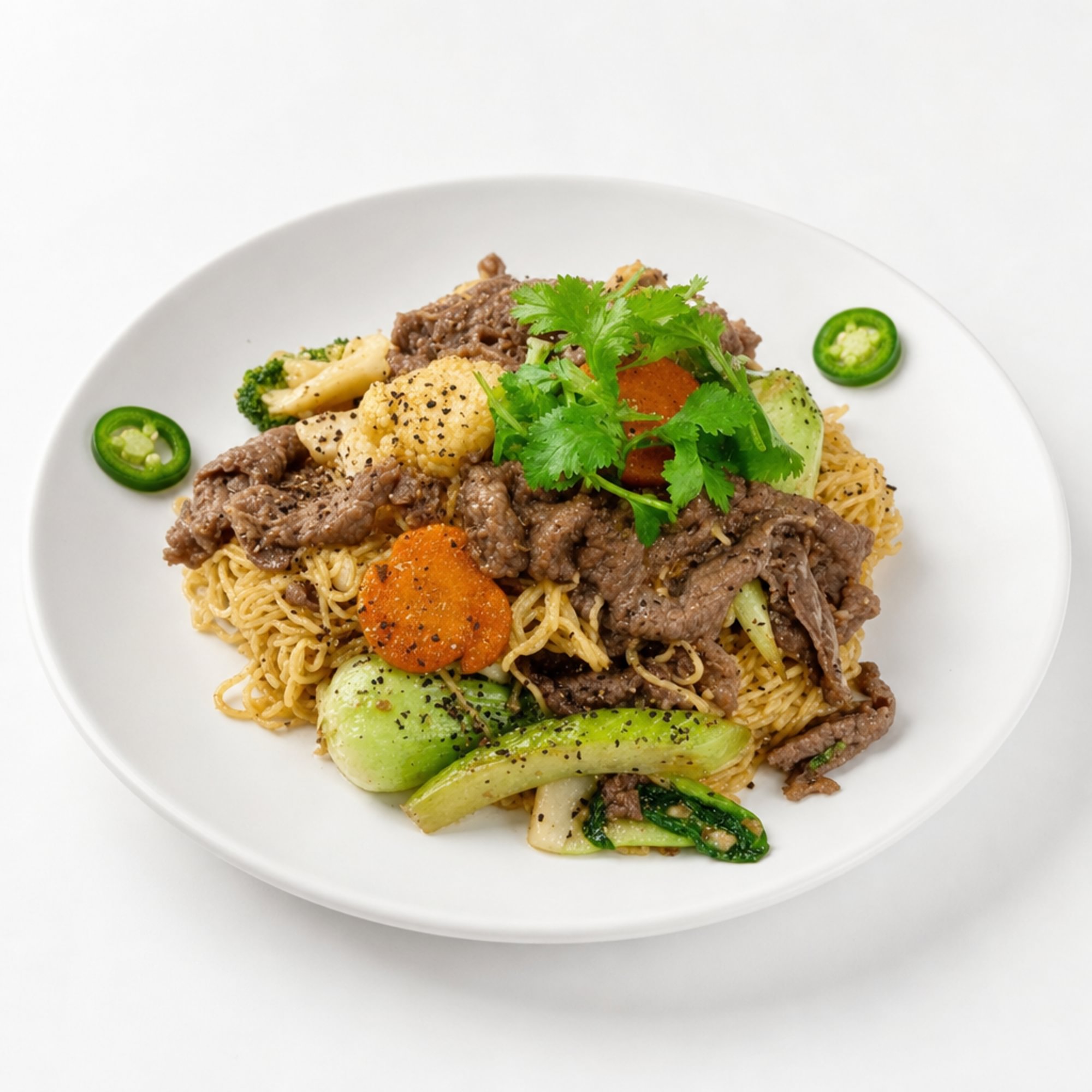 70. Mì Xào Bò (Beef Fried Egg Noodles)