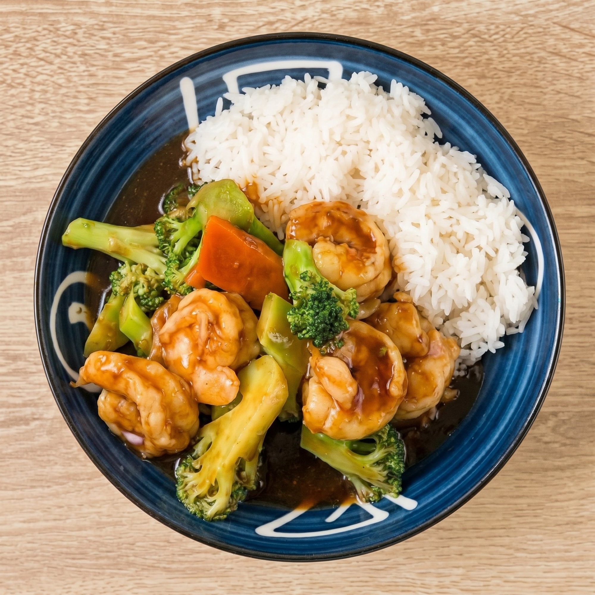 Shrimp & Broccoli Over Rice