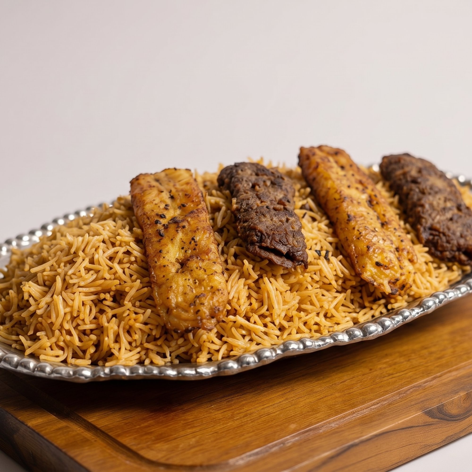 Ground Chicken Kebab Rice Plate