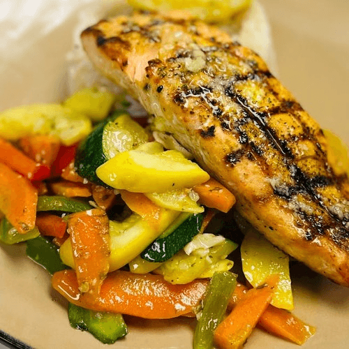 Lemon Garlic Salmon Dinner