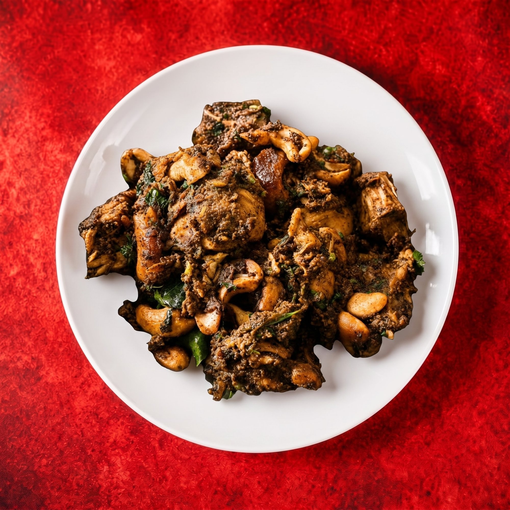 Karvepaku Kaju Chicken