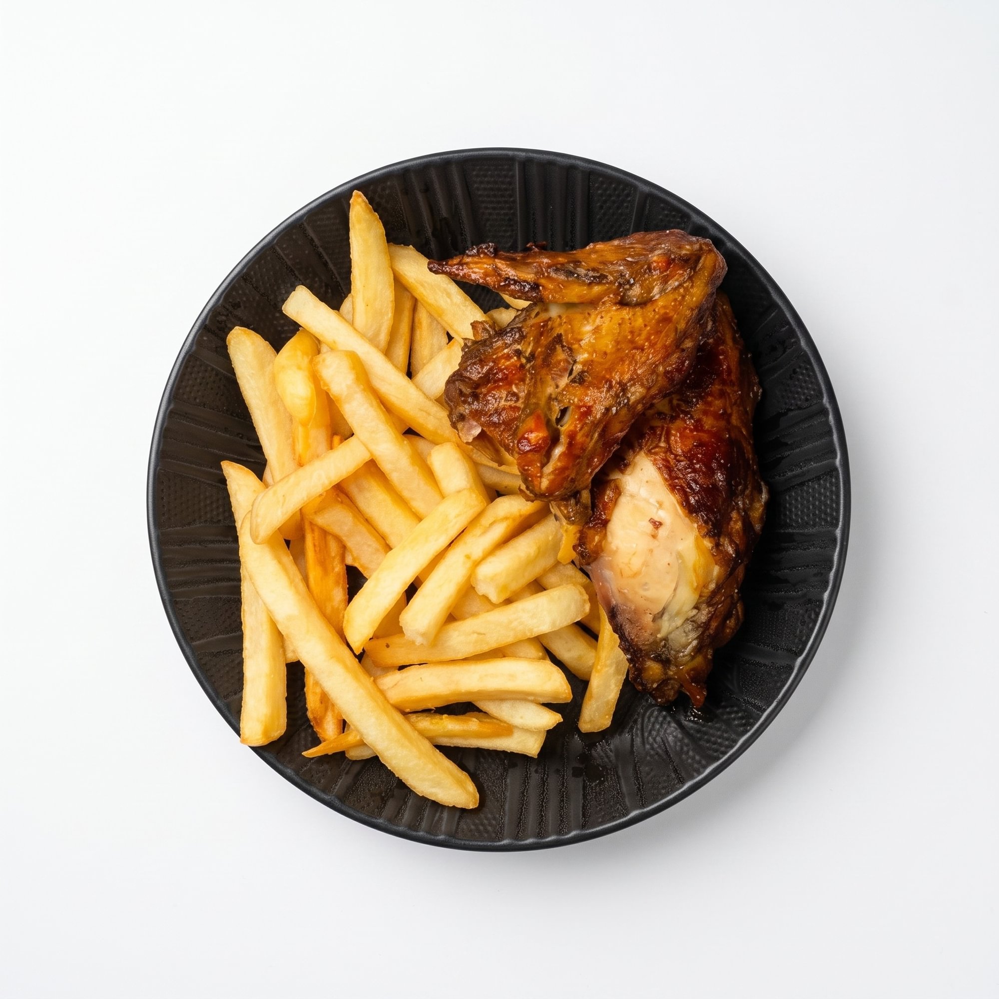 Pollo con Papas y Ensalada