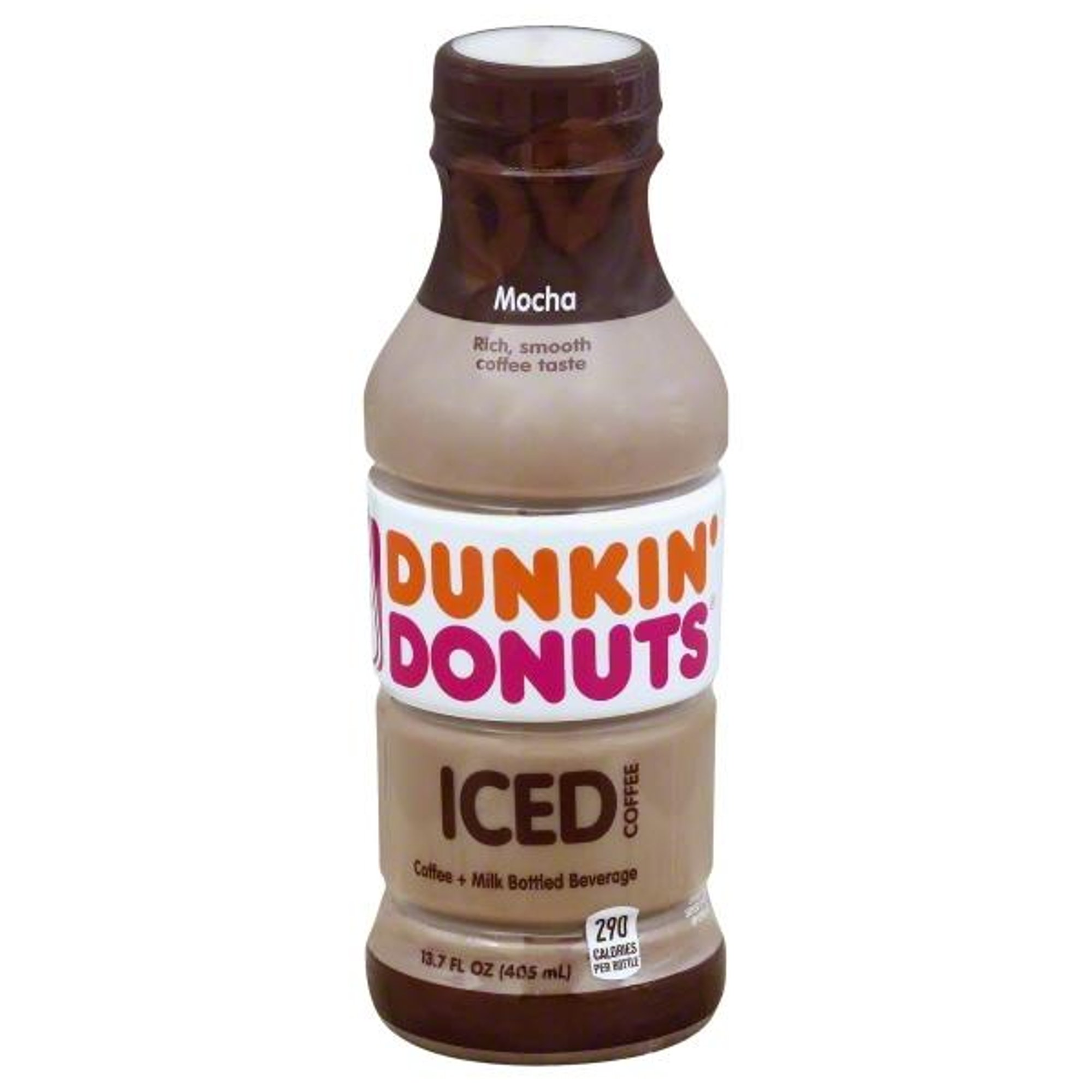 Dunkin' Donuts Mocha Iced Coffee Bottle, 13.7 Fl Oz