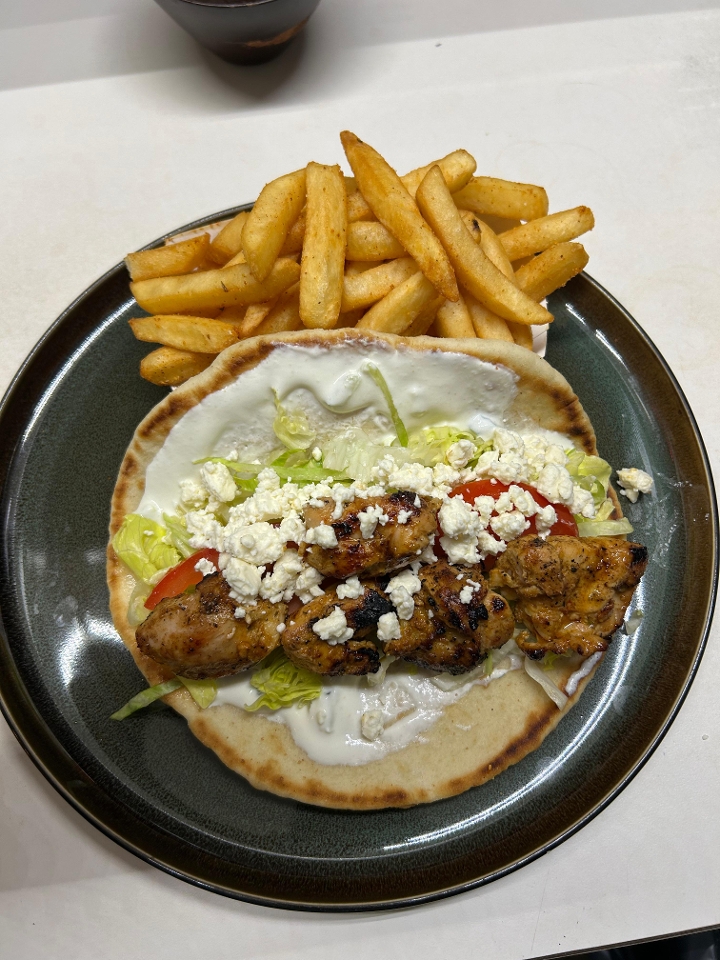 Chicken Souvlaki Pita Wrap