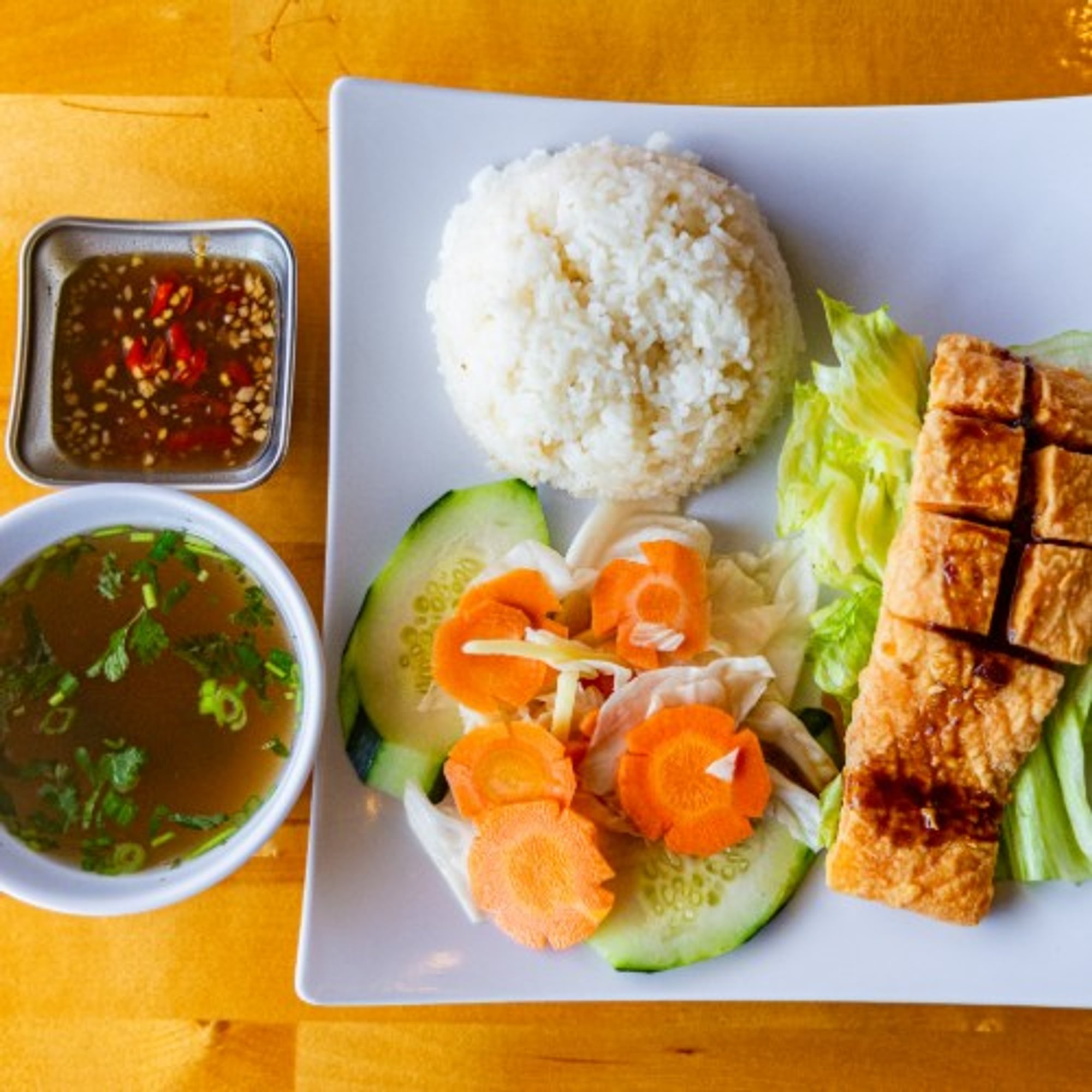 Crispy Salmon Rice Dish | Com Cá Salmon