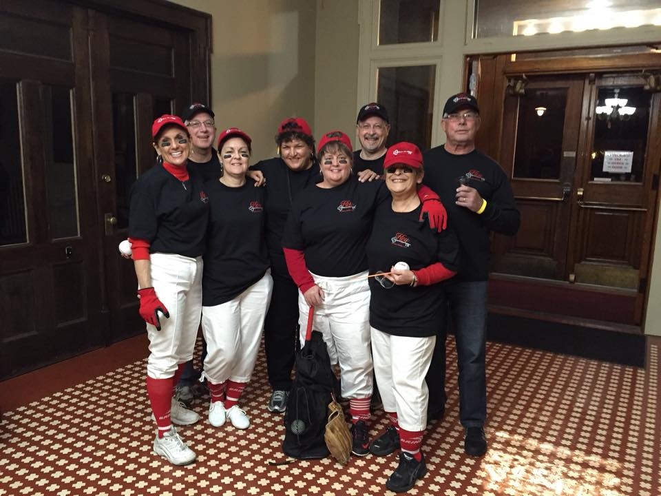 Baseball Team helping Downtown Bloomsburg Fundraiser.