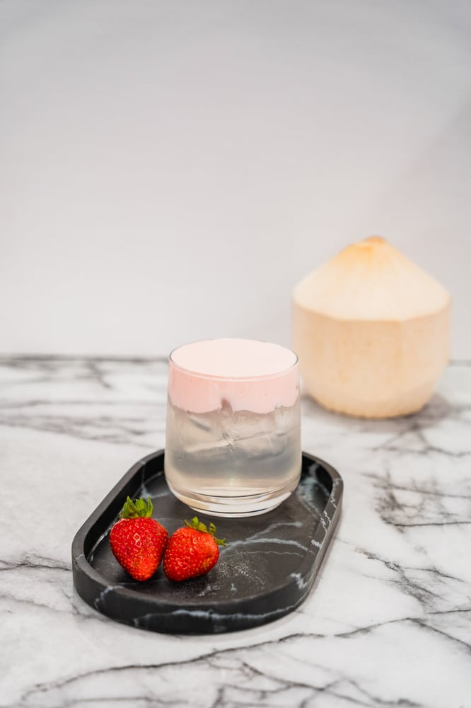 Strawberry Foam w/ Coconut Water