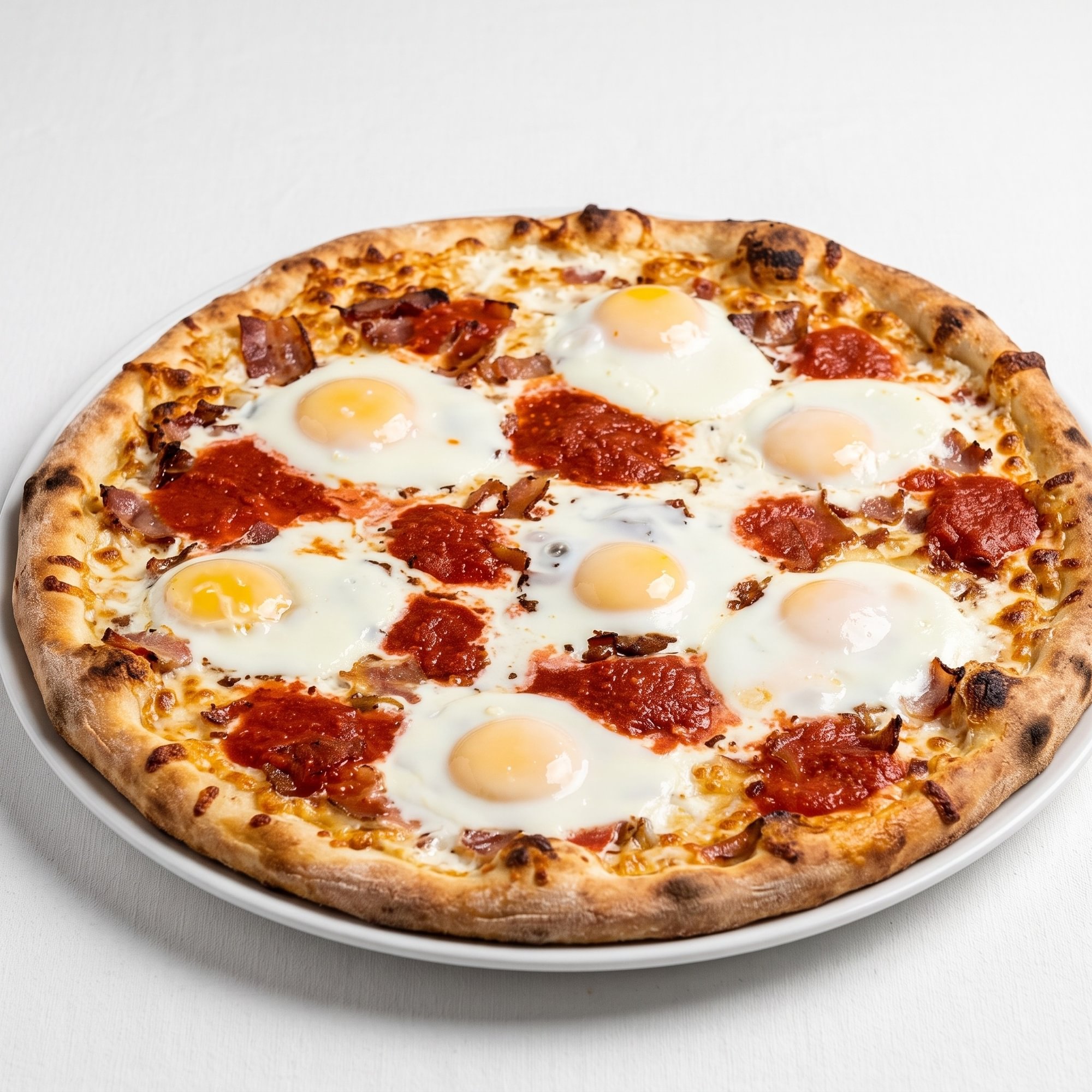 Burger Breakfast Cauliflower Crust Pizza